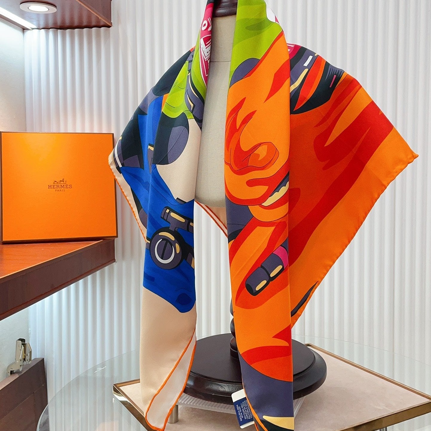 Horse Reality Scarf 90 CM In Colorful Silk Twill 279120