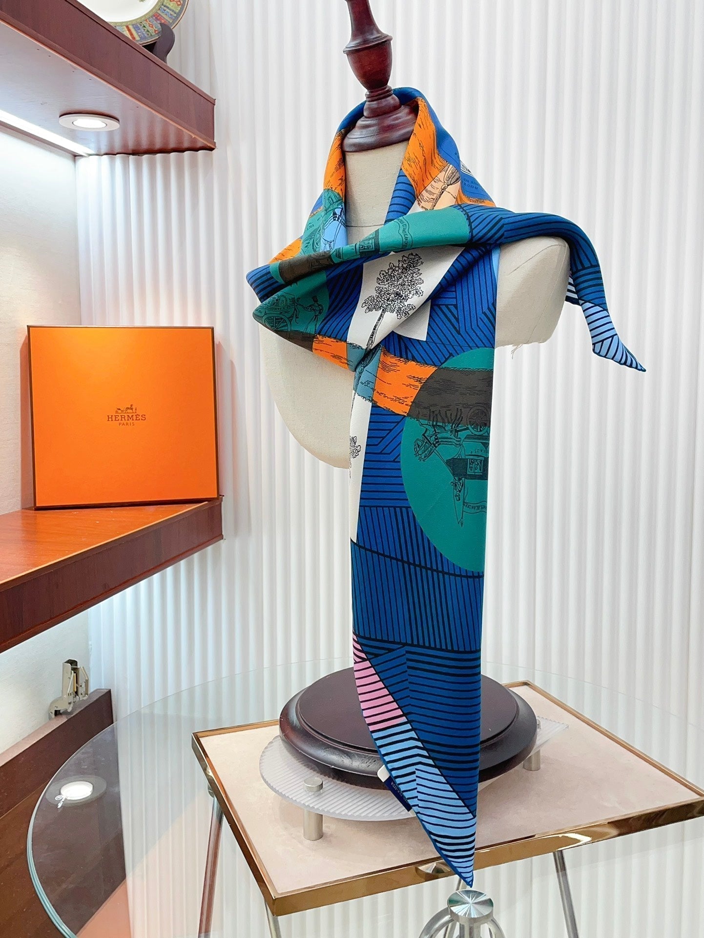 Jeu Des Omnibus Remix Scarf 90 CM In Colorful Silk Twill 211109