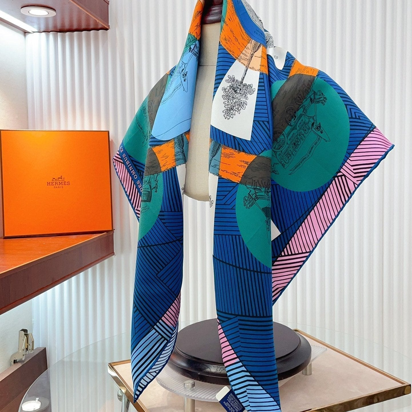 Jeu Des Omnibus Remix Scarf 90 CM In Colorful Silk Twill 211109