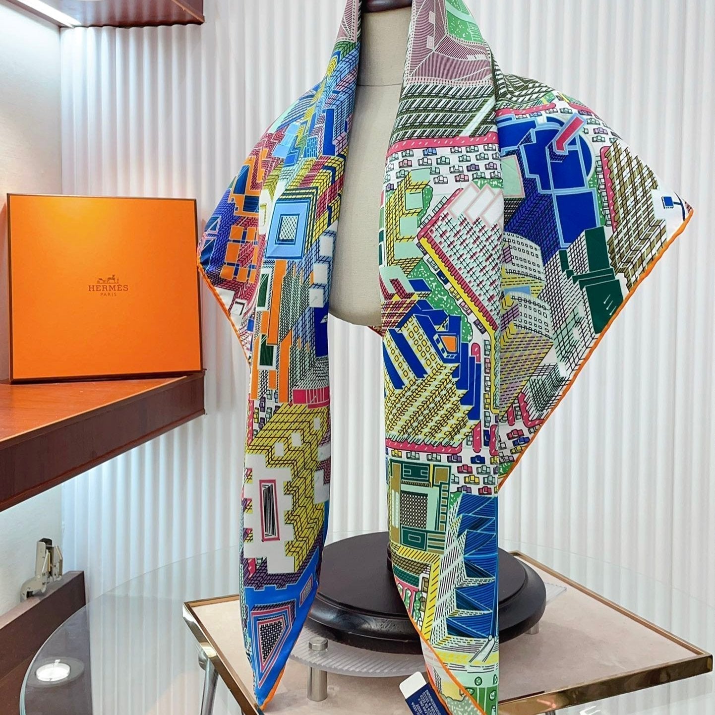 Pantin City scarf 90 CM In Colorful Silk Twill 211113