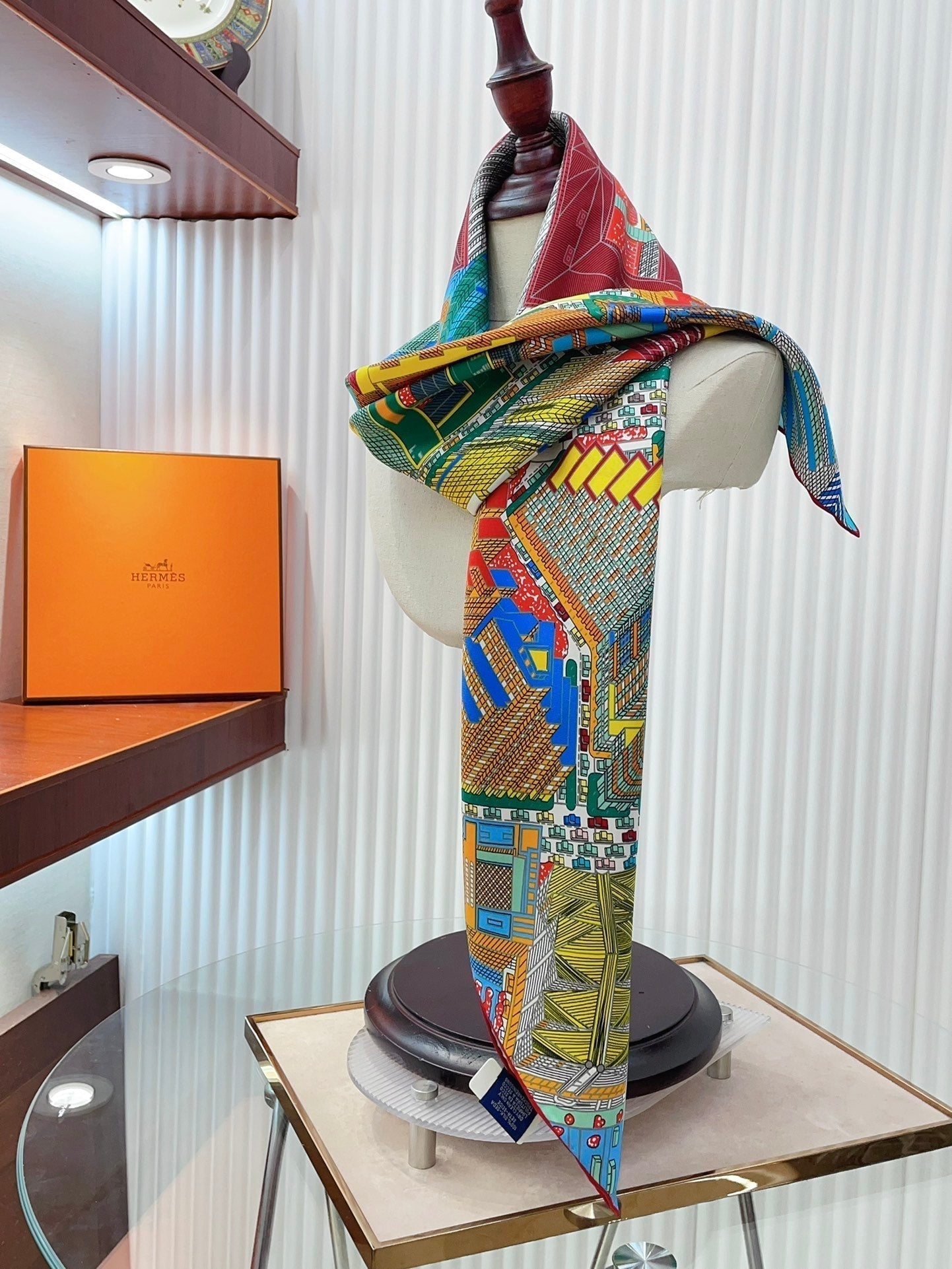 Pantin City scarf 90 CM In Colorful Silk Twill 211114