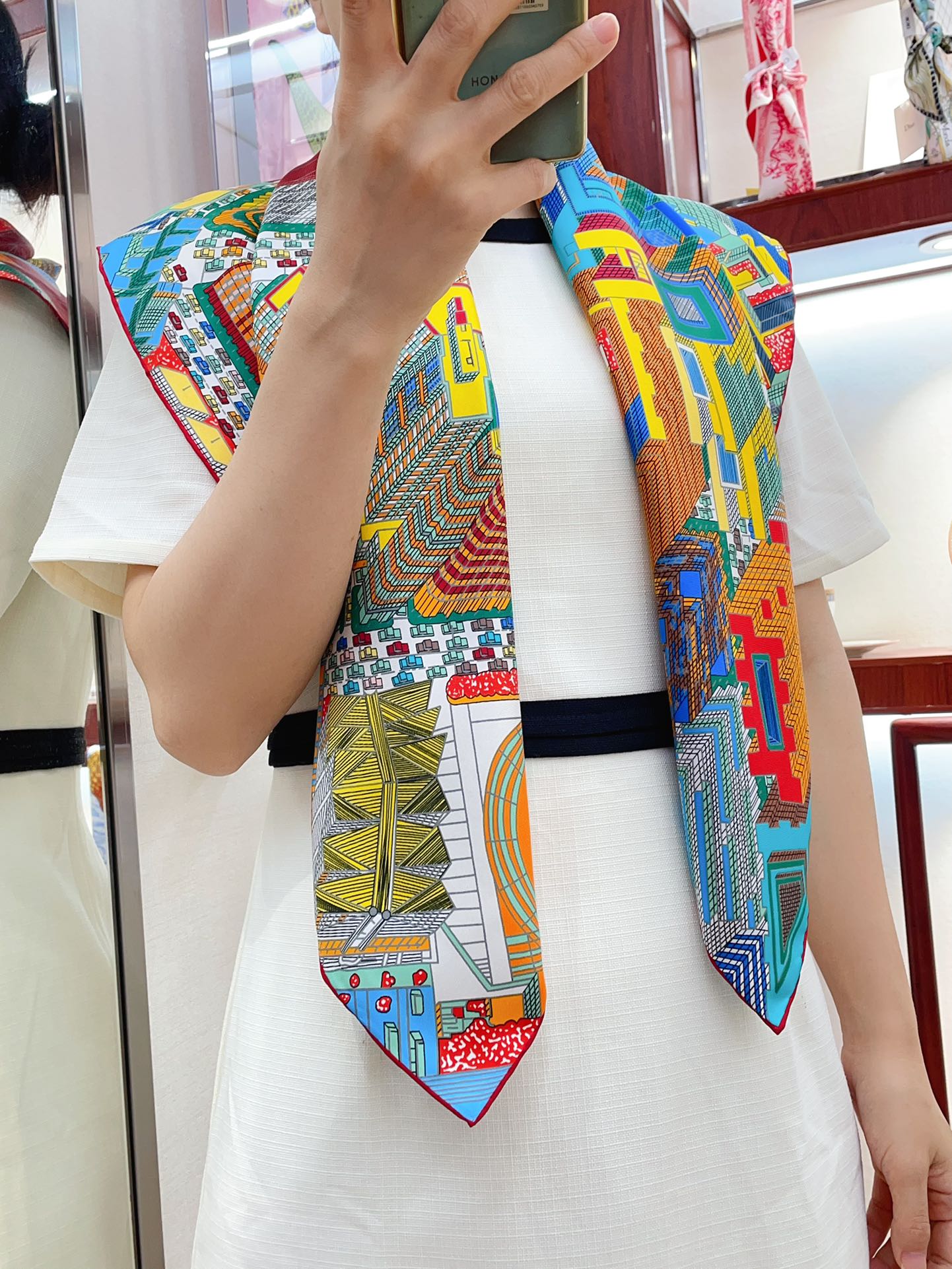 Pantin City scarf 90 CM In Colorful Silk Twill 211114