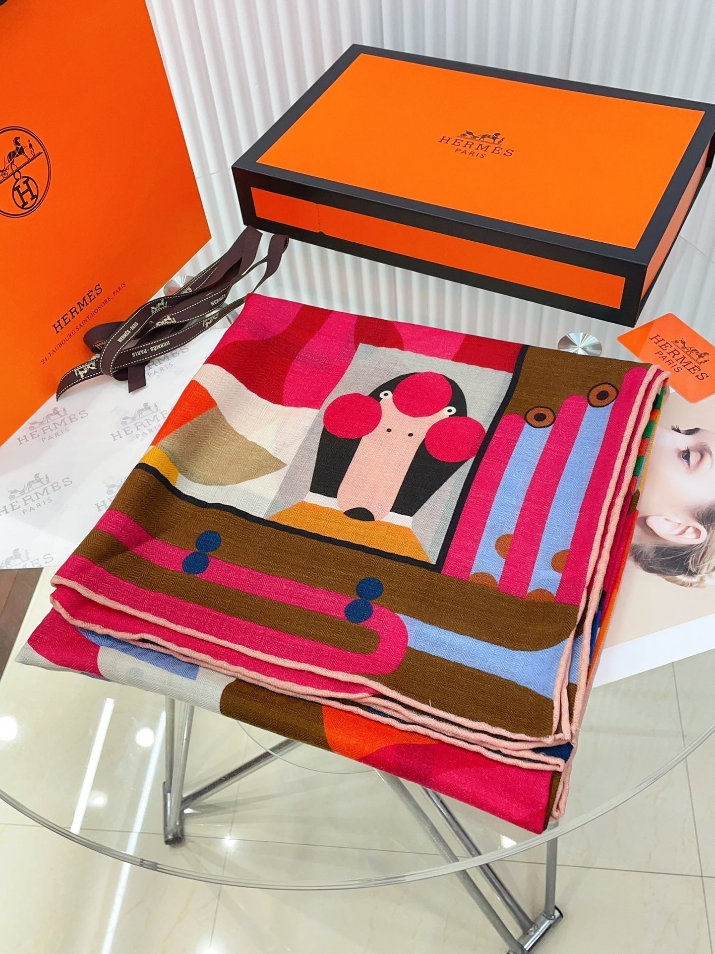 Parade en Fanfare Scarf 140 CM In Colorful Cashmere And Silk 221520