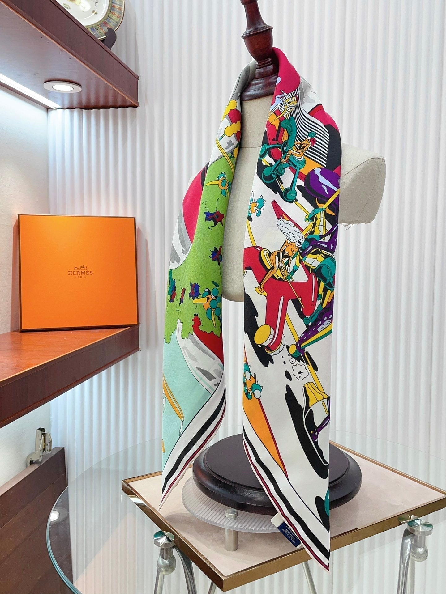 Locomotion Shawl 90 CM In Colorful Silk Twill 225468