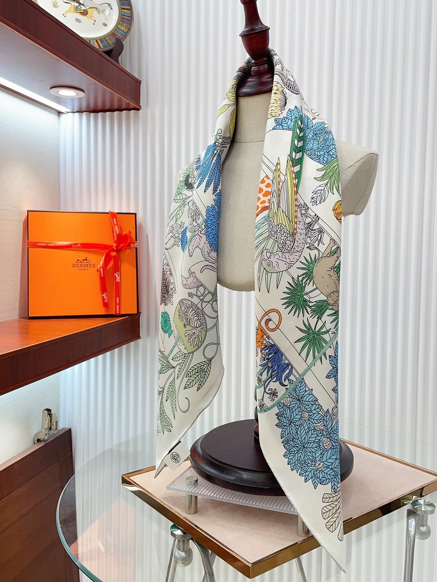 Precious Paradise Scarf 90 CM In Colorful Silk Twill 234592