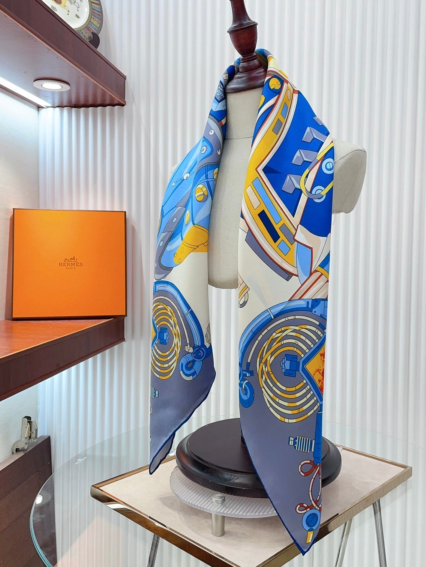 Neo Brandebourgs Scarf 90 CM In Colorful Silk Twill 257434