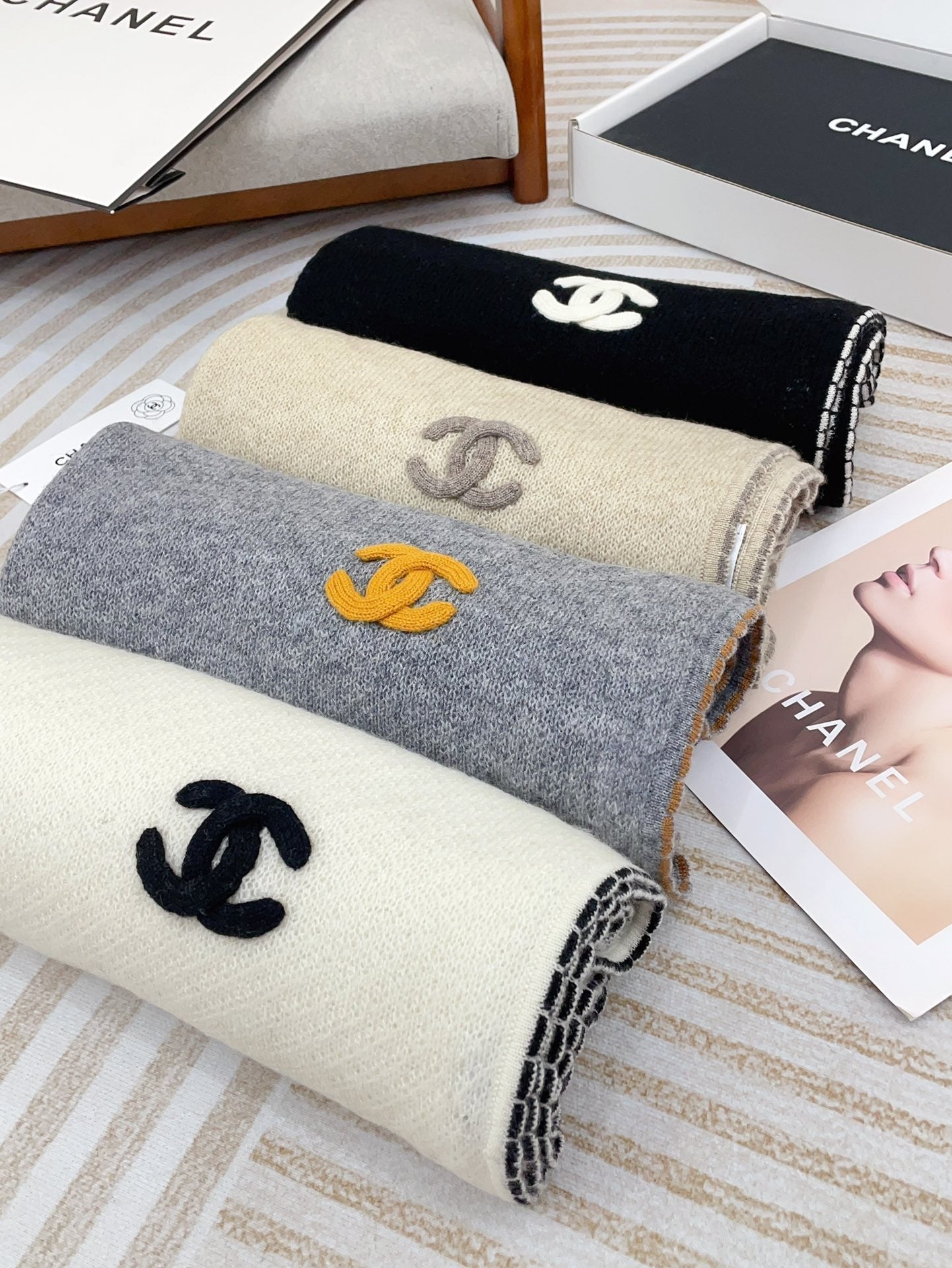 CC Scarf 190 CM In Black Cashmere 419816