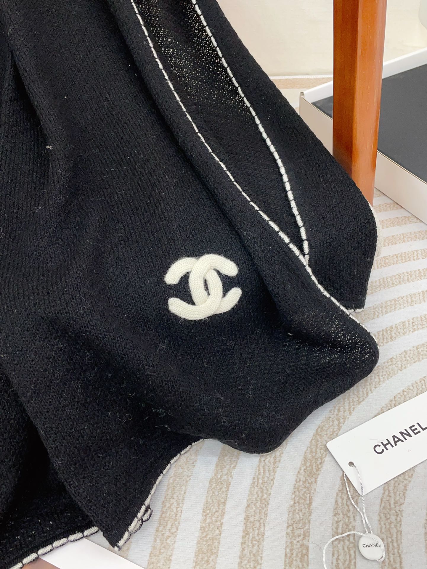 CC Scarf 190 CM In Black Cashmere 419816