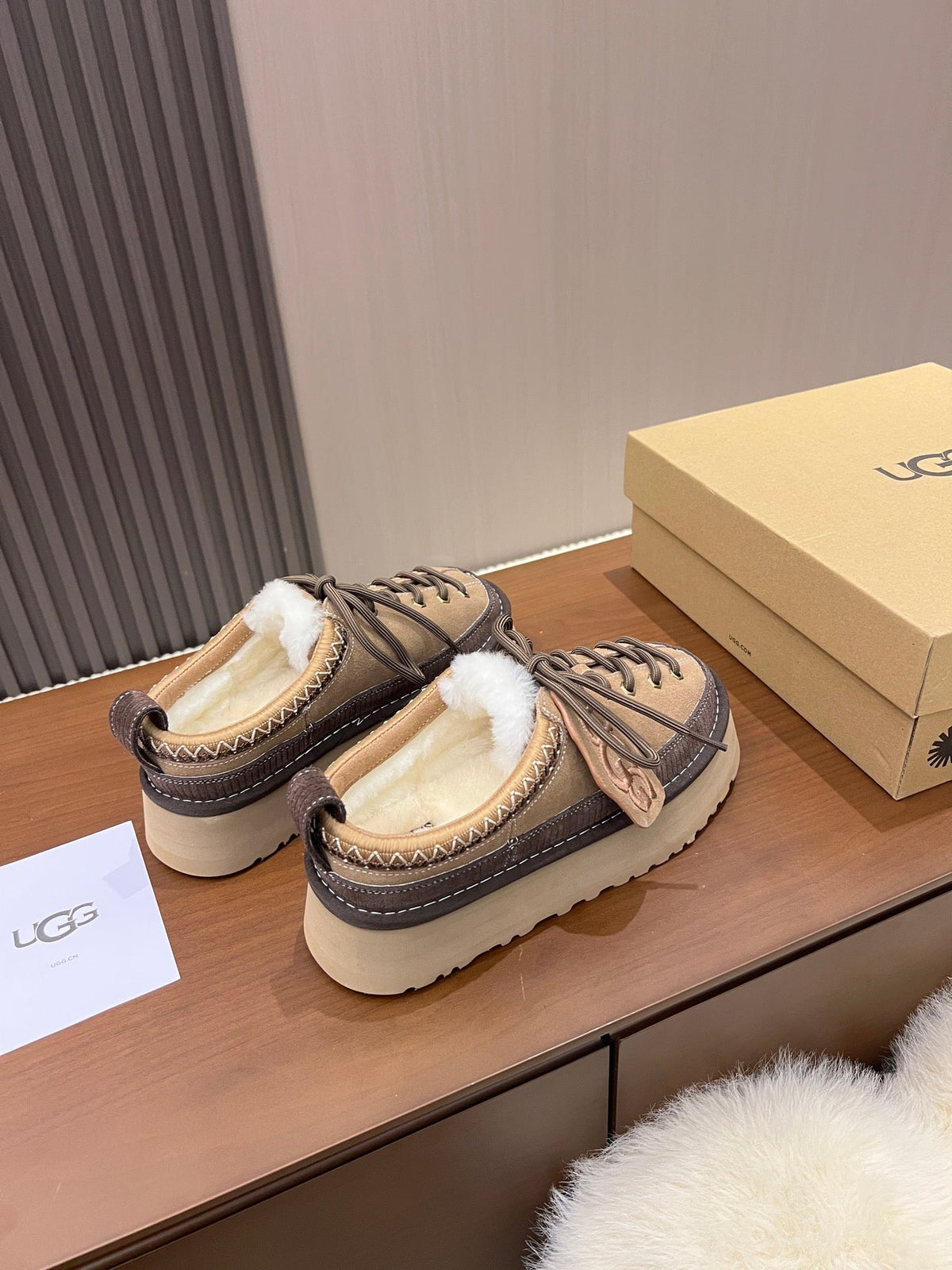 UGG 26s Shoes 4.5cm Chestnut Shearling Suede 187146