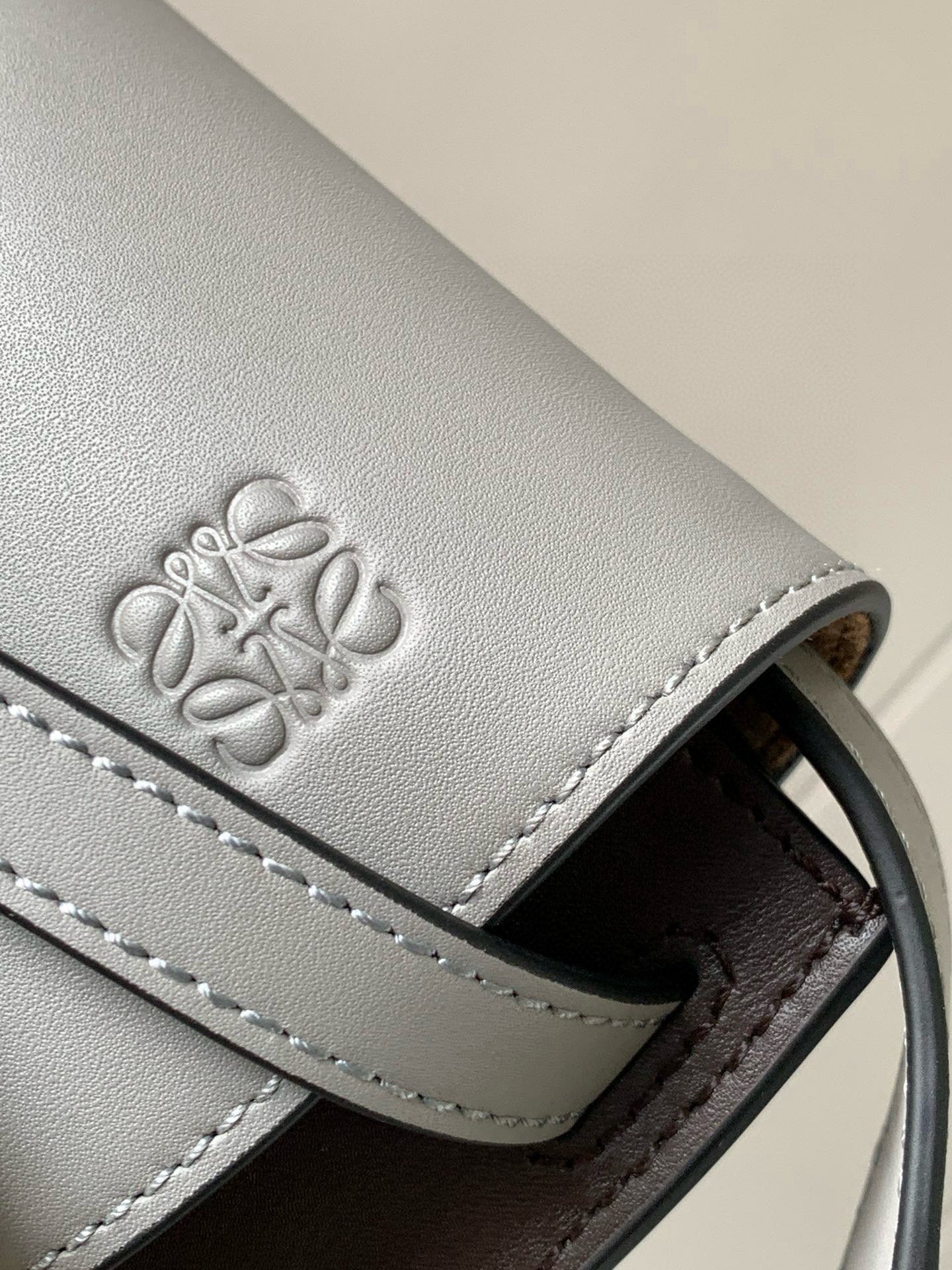 Loewe Mini Gate Dual Bag Light Grey Calfskin