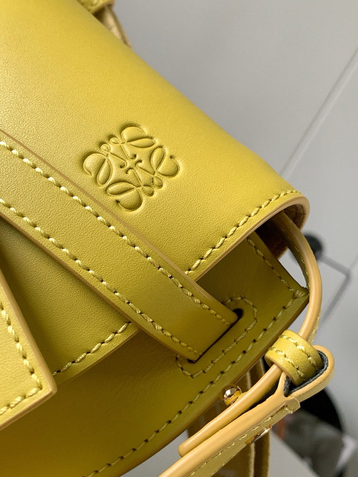 Loewe Mini Gate Dual Bag Yellow Calfskin