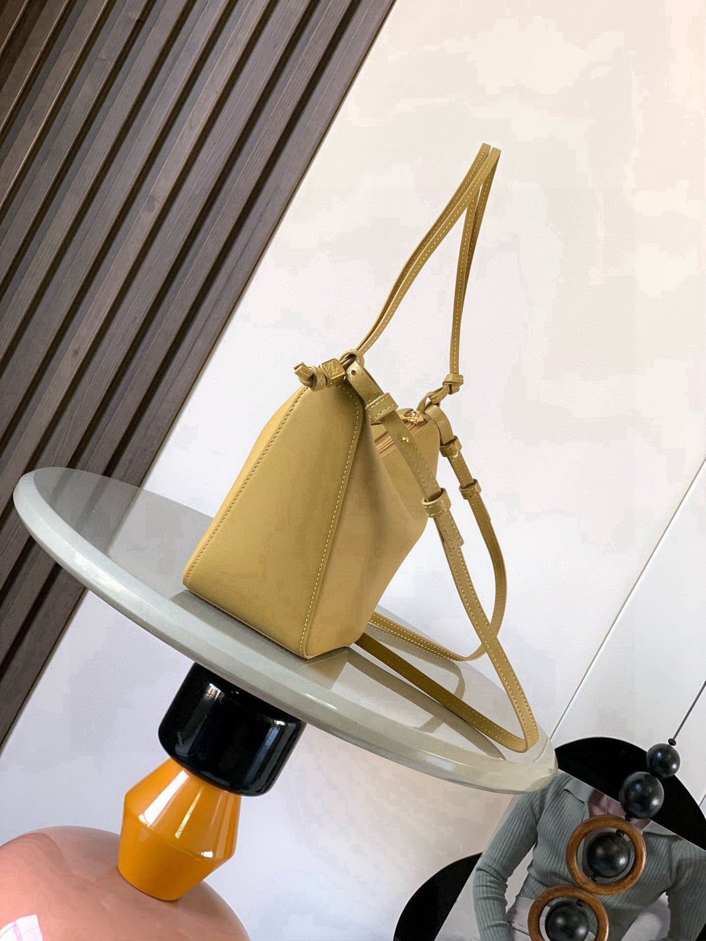 Loewe Mini Hammock Hobo Bag Golden-Brown Calfskin