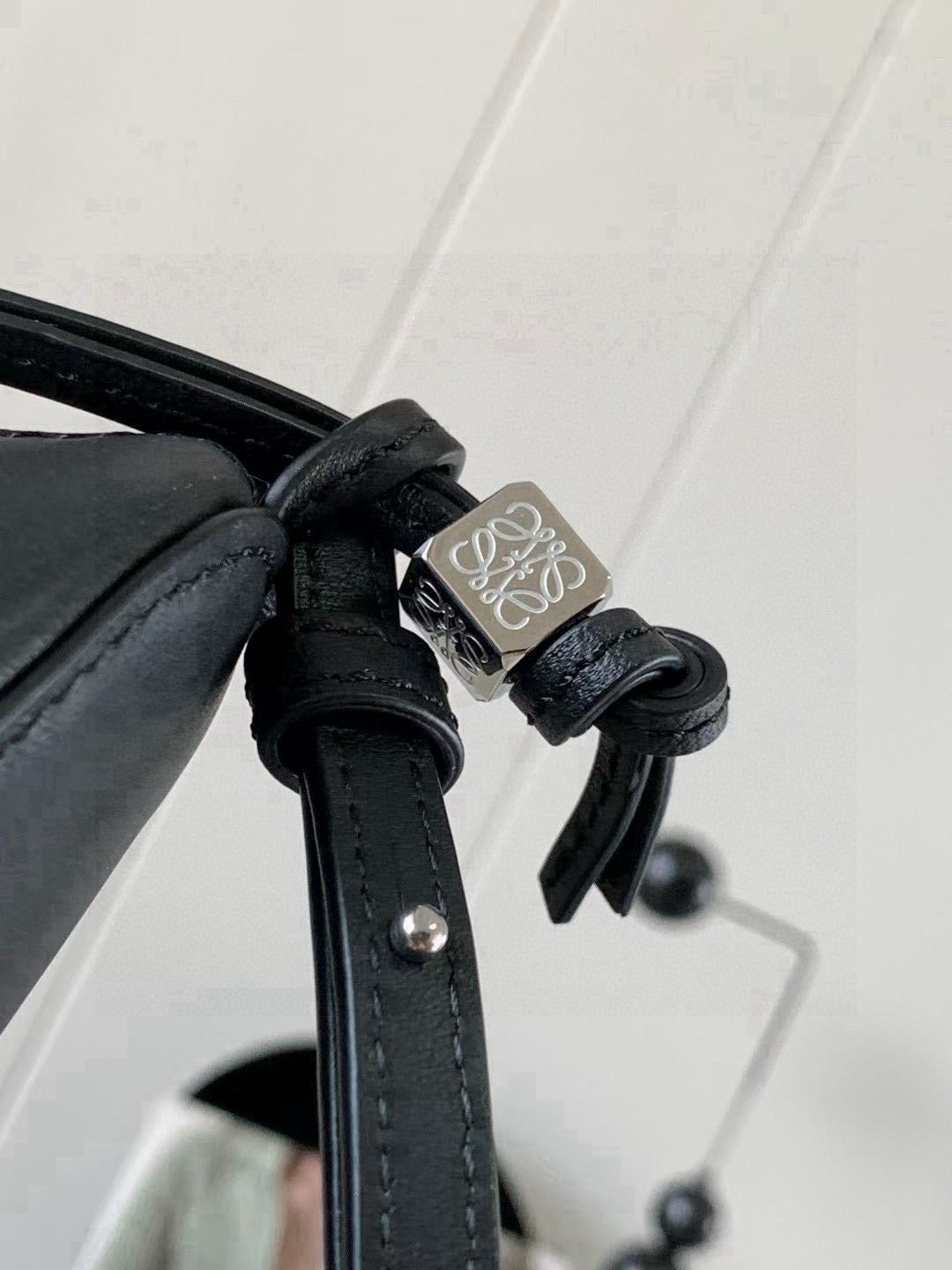 Loewe Mini Hammock Hobo Bag Black Calfskin
