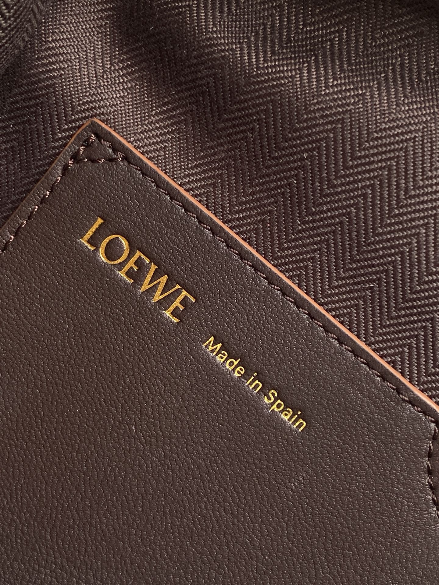 Loewe Draped Leather Tote Bag Chocolate Lambskin