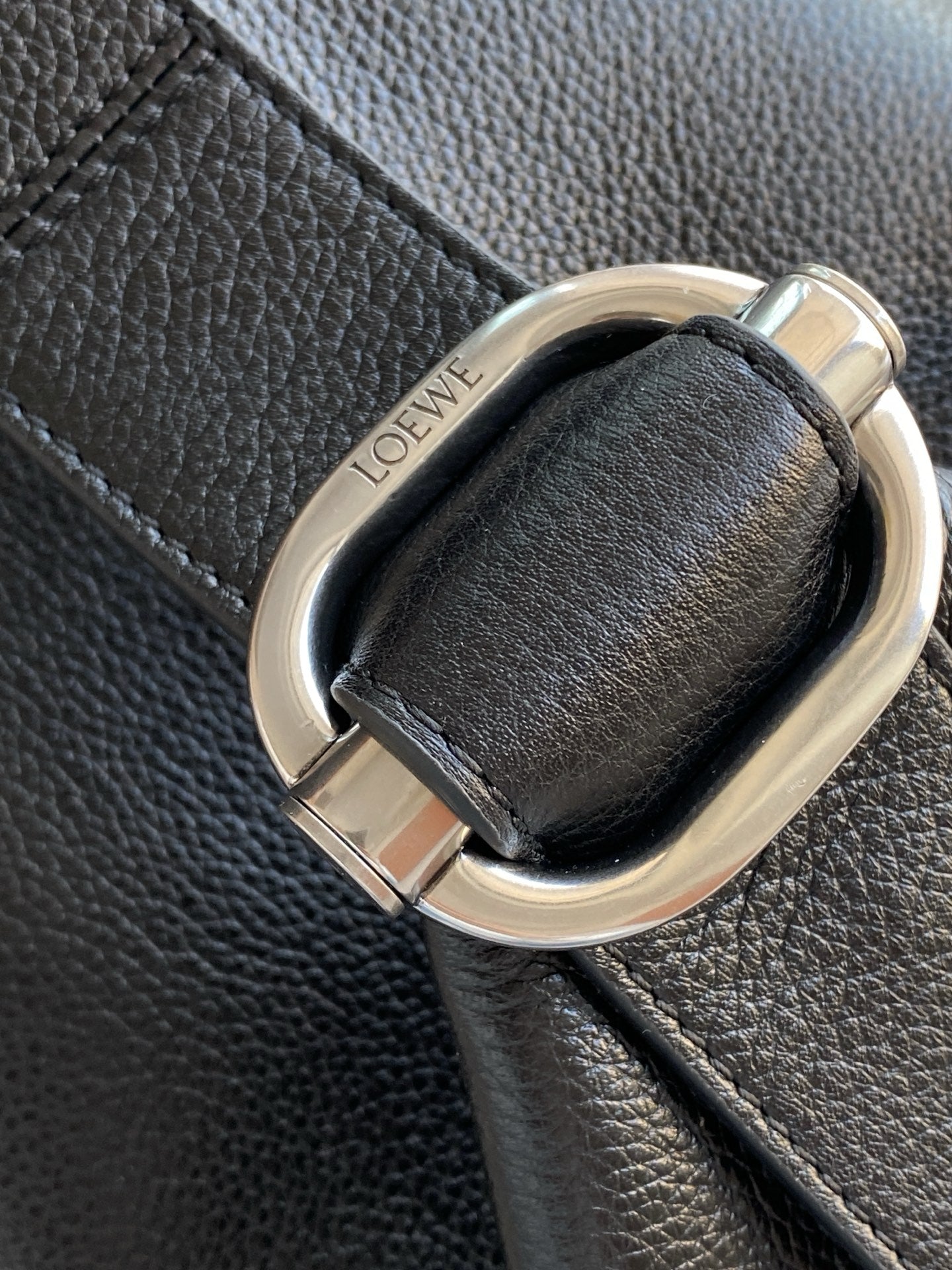 Loewe Loop Bucket Bag Black Supple Grained Calfskin