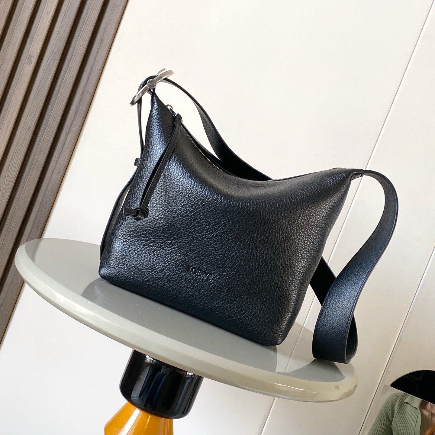 Loewe Small Cubi Crossbody Bag Black Smooth Calfskin