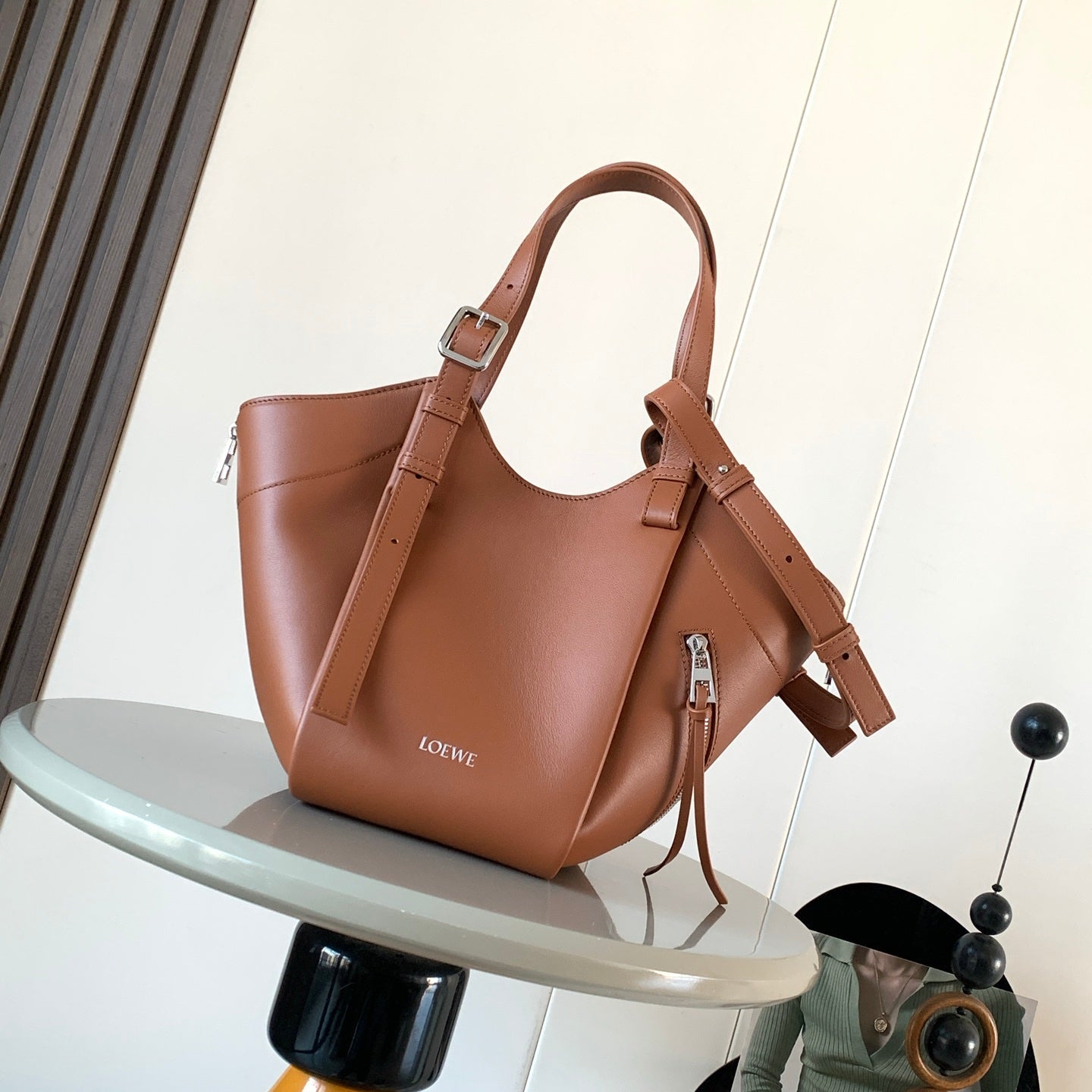 Loewe Hammock Bag 15 cm Camel Calfskin