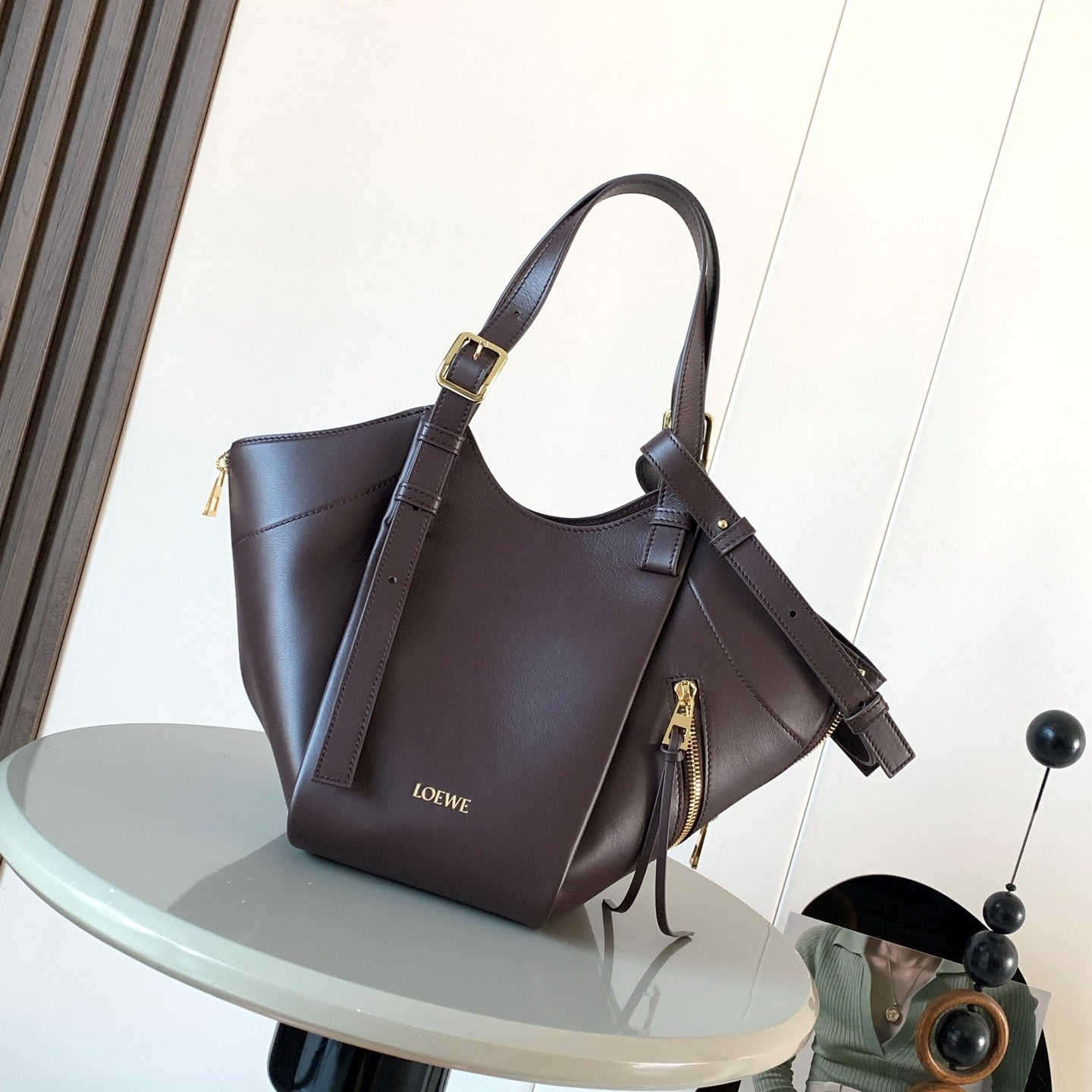 Loewe Hammock Bag 15 cm Chocolate Calfskin