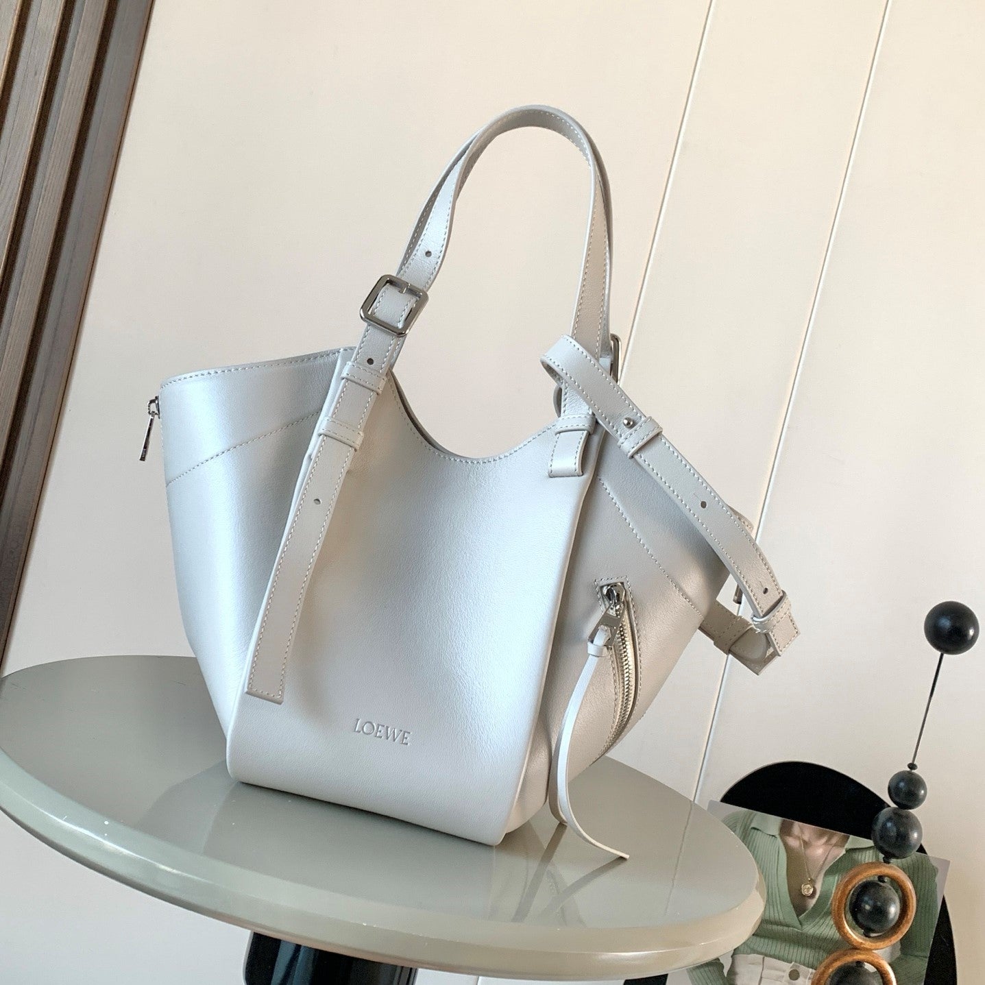 Loewe Hammock Bag 15 cm White Calfskin