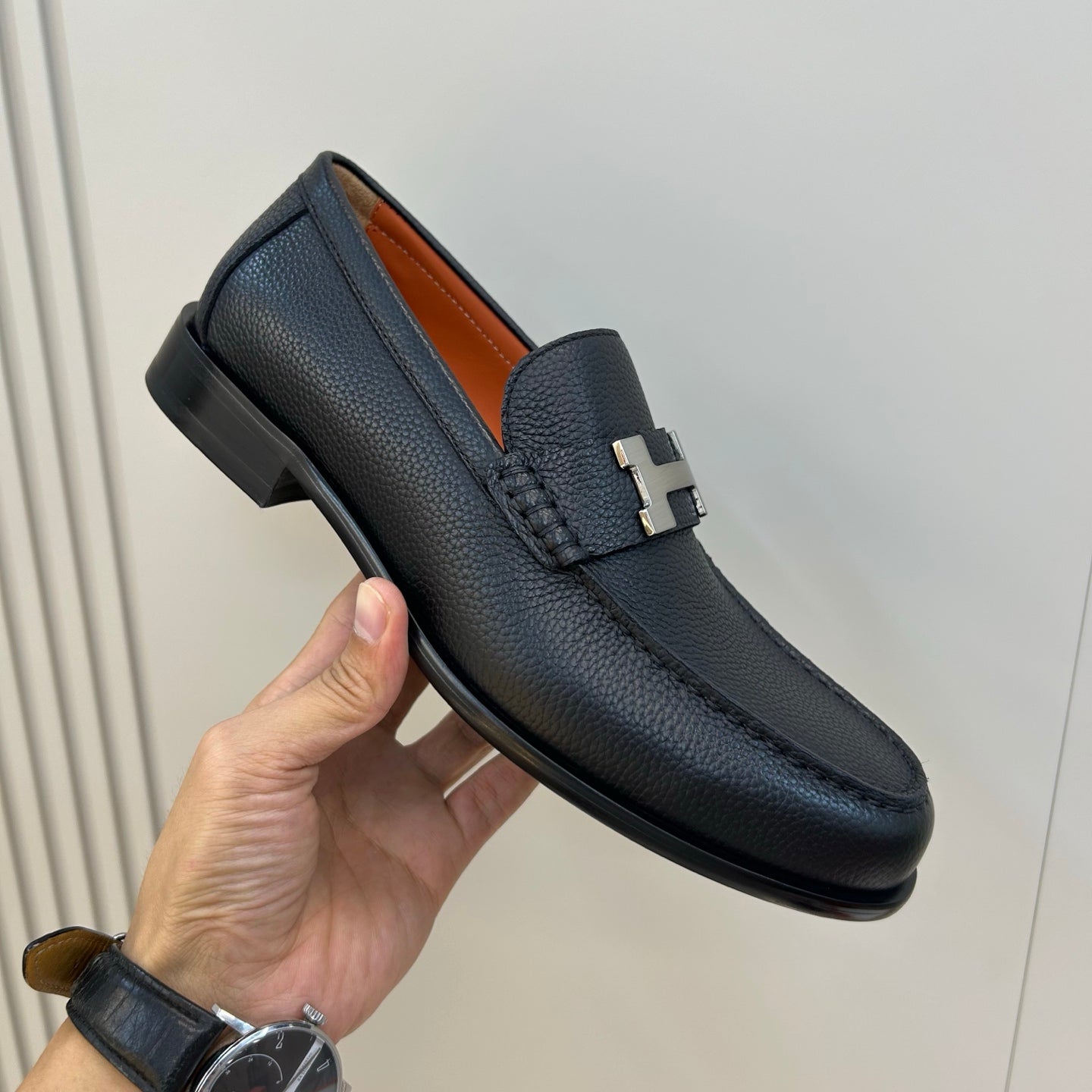 HM Men's Paris Loafer Noir Calfskin 892009