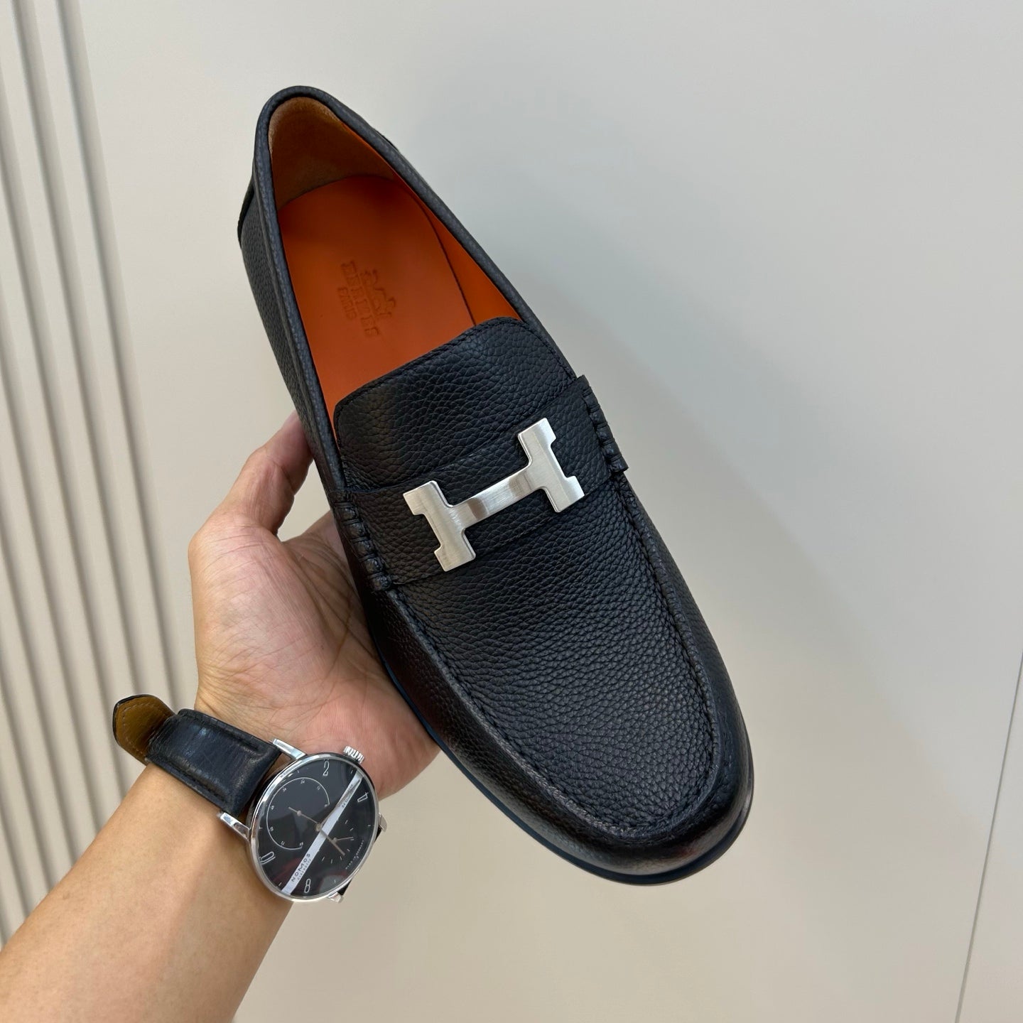 HM Men's Paris Loafer Noir Calfskin 892009