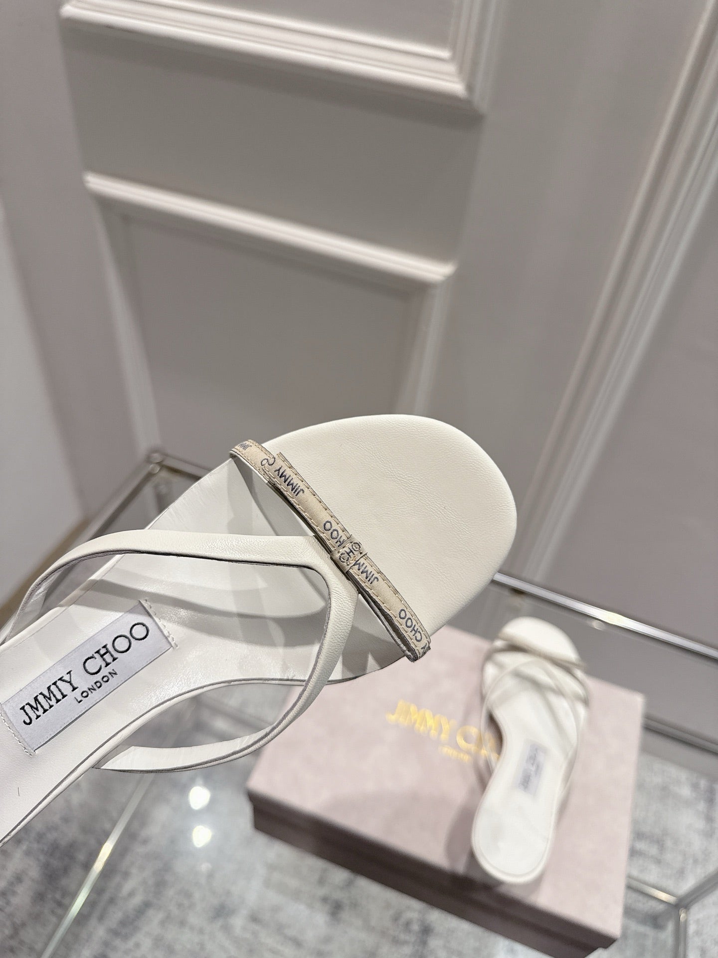Jimmy Ciela Mules 45mm White Sheepskin 422436