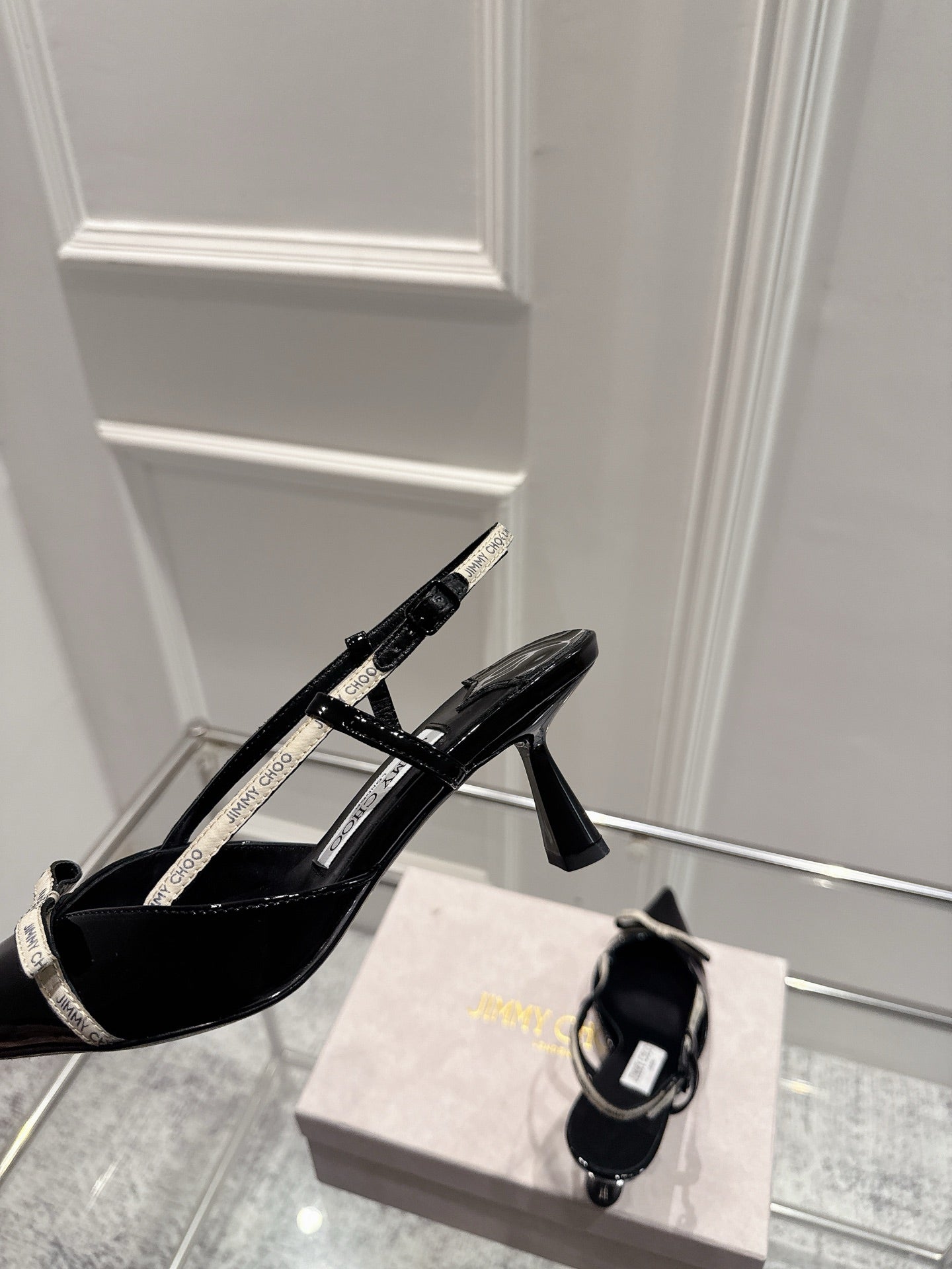 Jimmy Camila Pumps 65mm Black Patent Leather 422447