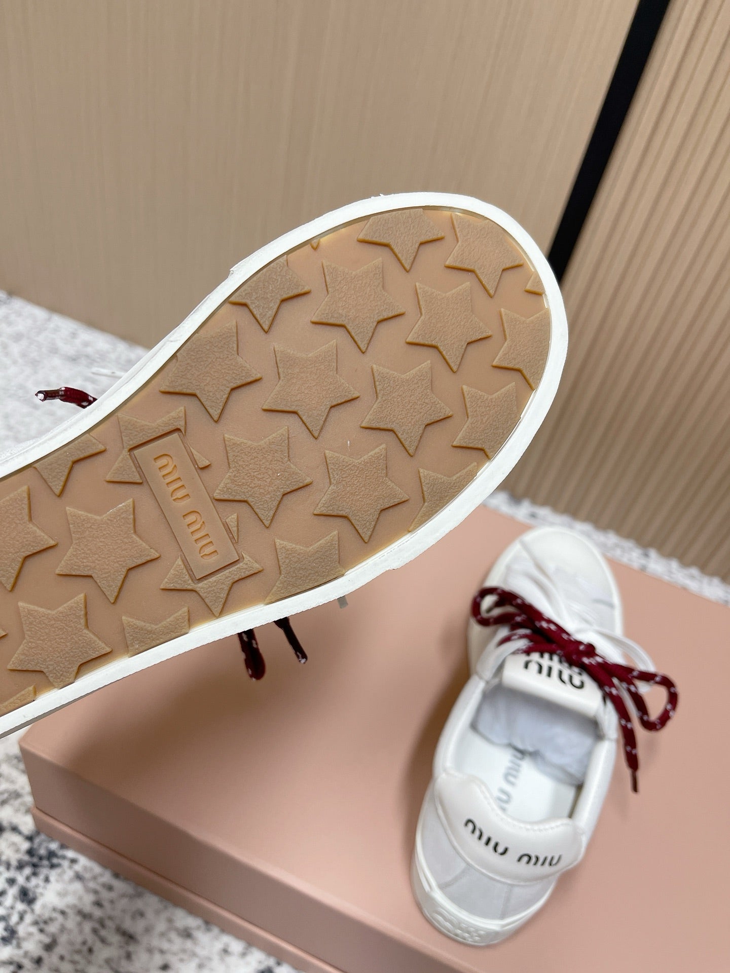 Miu Miu Plume Sneakers White Red Yellow Suede Cowhite 533983