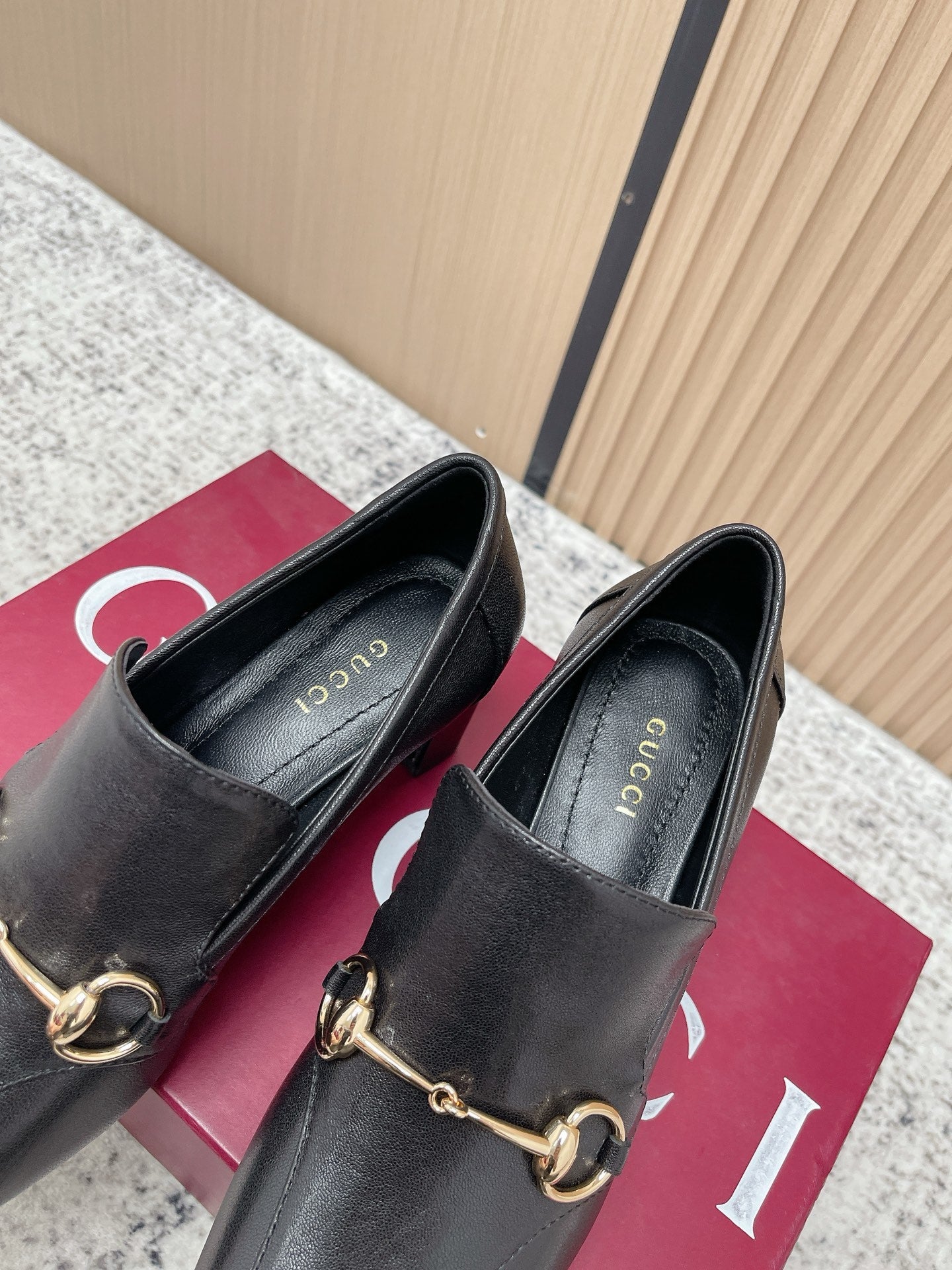 GG Jordaan Loafer High Heel Black Cowhide 752227
