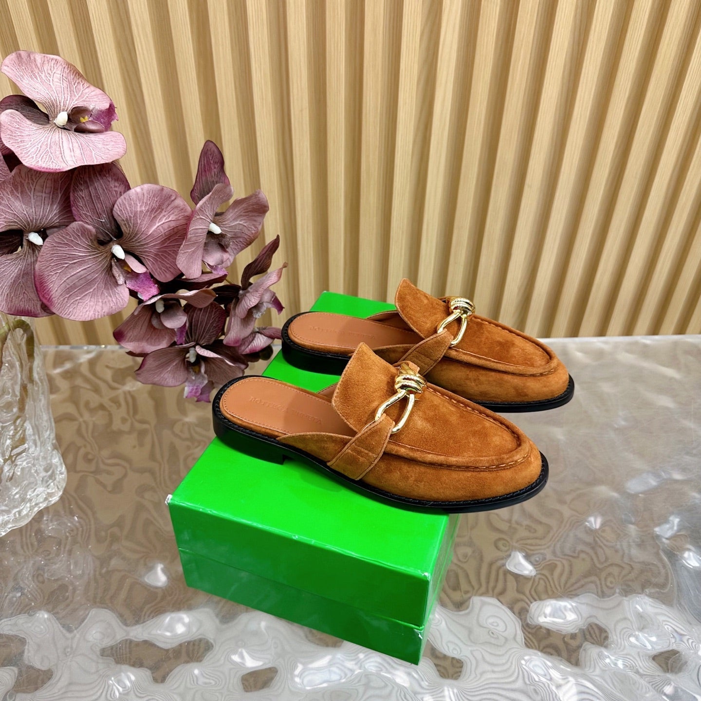 Astaire Loafer Gold Suede Ghw 176169