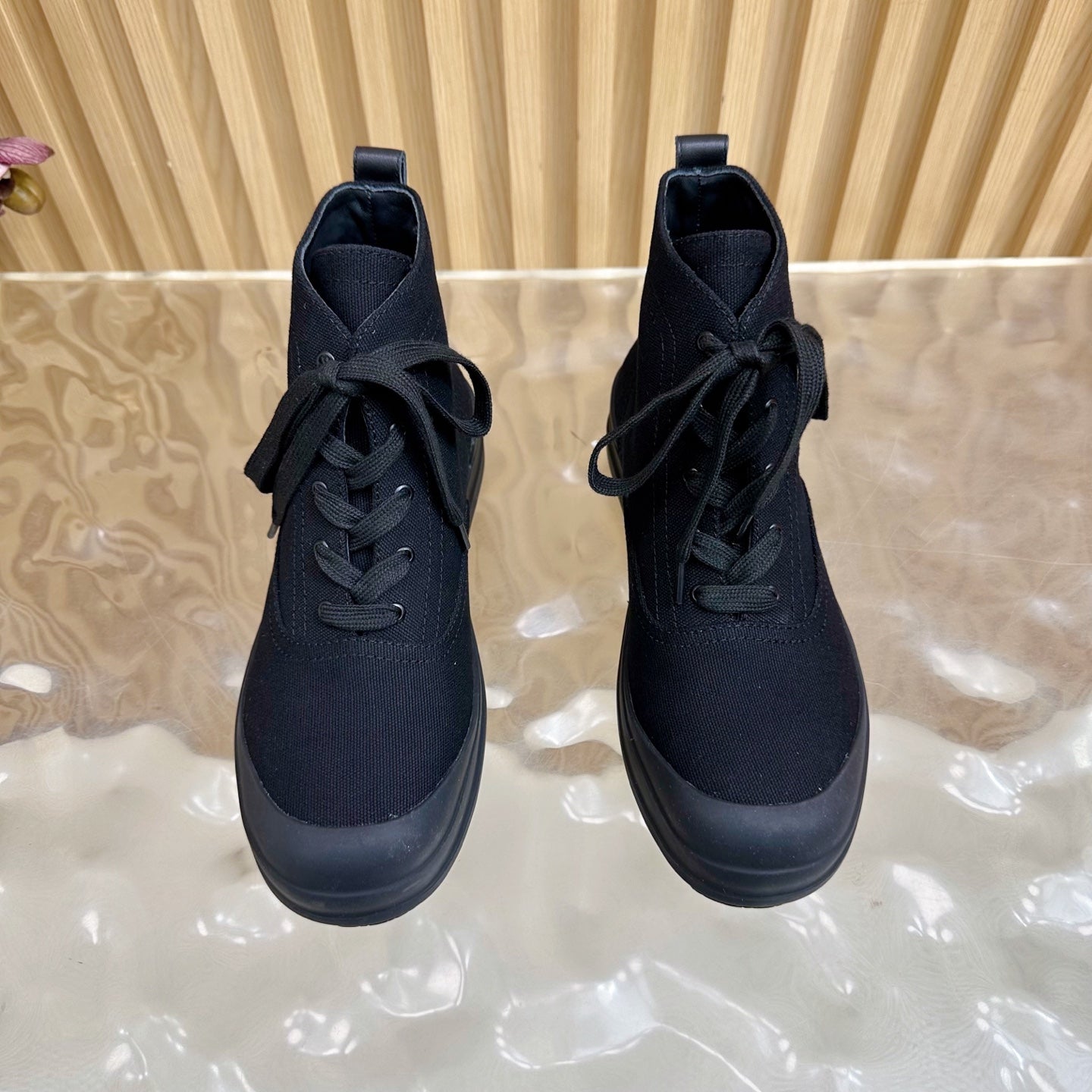 HM Kooler Ankle Boot Dark Navy Blue Canvas 498193