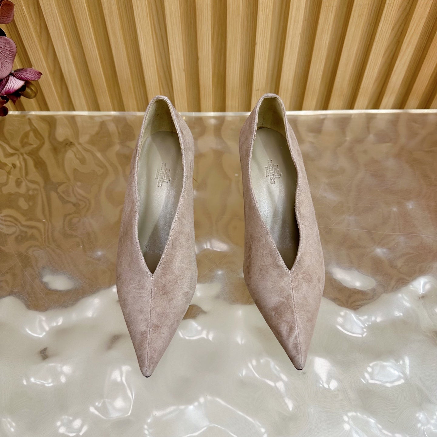 HM Louna 55 Pump 50mm Dusty Rose Beige Suede 498196