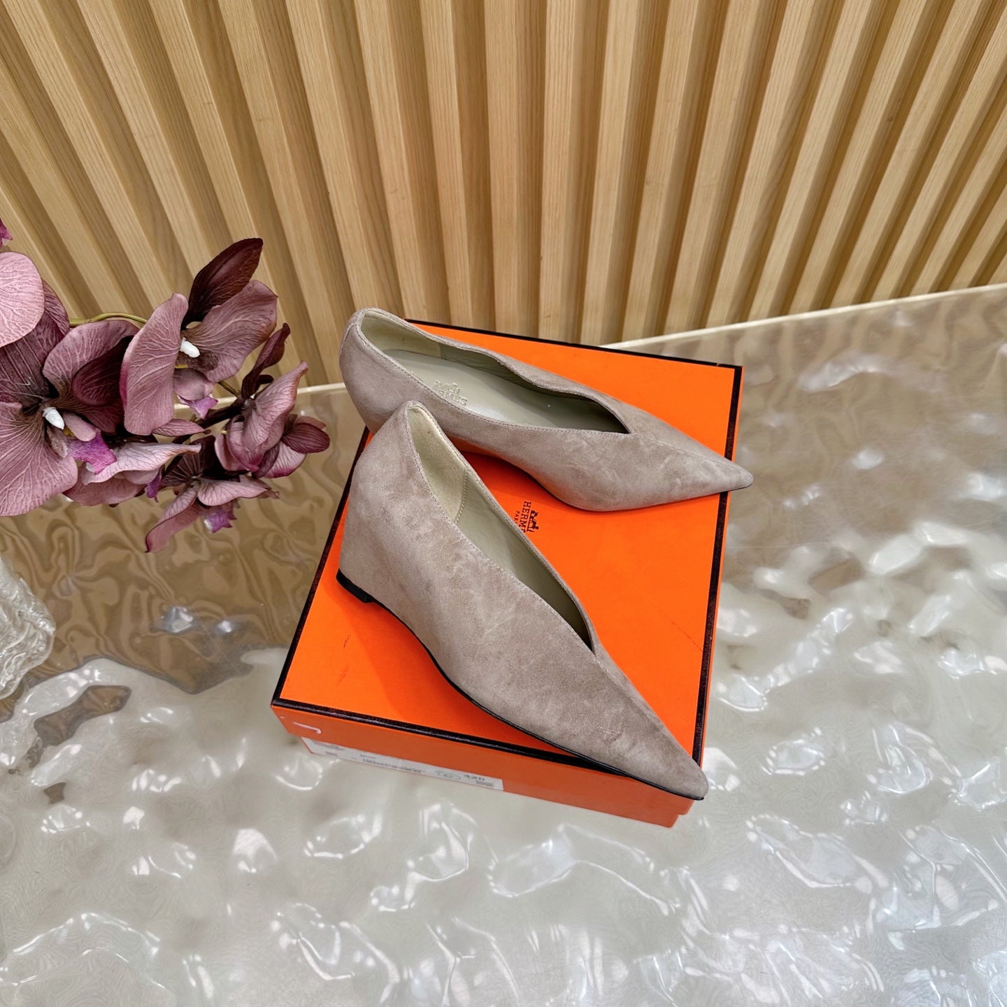 HM Louna 55 Pump 50mm Dusty Rose Beige Suede 498196