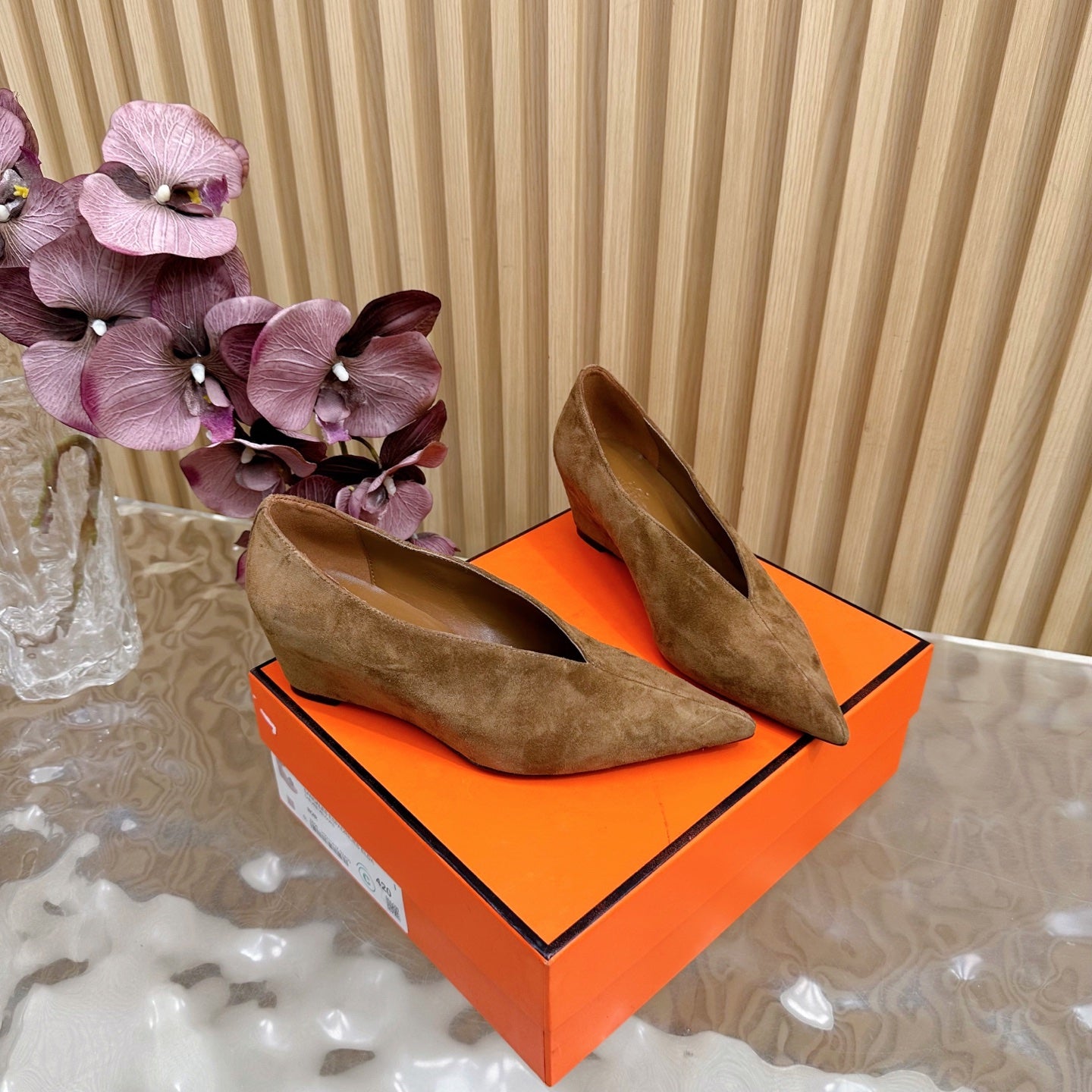 HM Louna 55 Pump 50mm Brown Suede 498197
