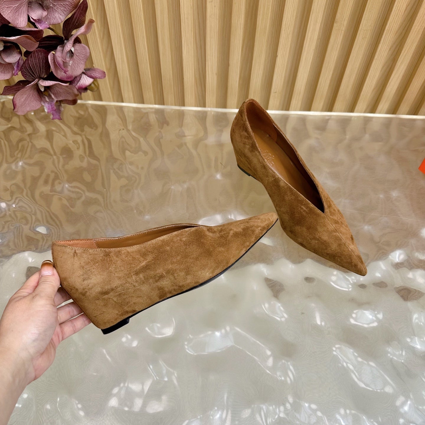 HM Louna 55 Pump 50mm Brown Suede 498197