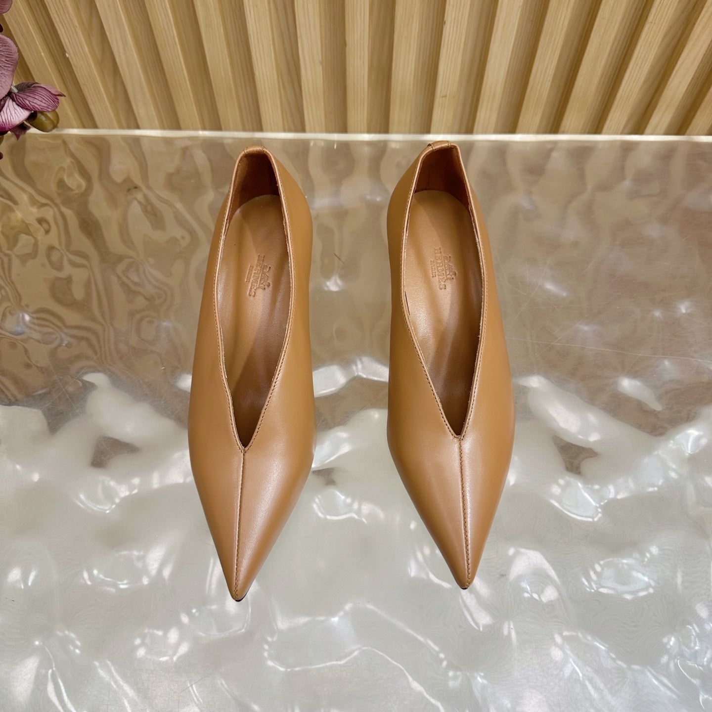 HM Louna 55 Pump 50mm Burnt caramel Sheepskin 498199