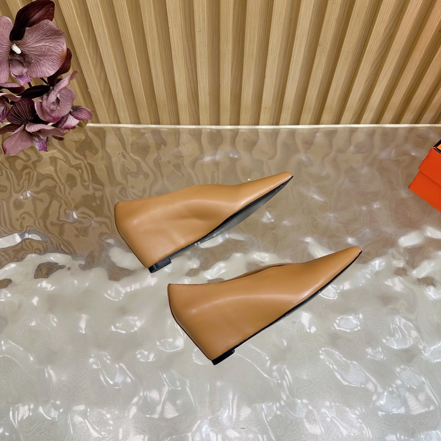 HM Louna 55 Pump 50mm Burnt caramel Sheepskin 498199