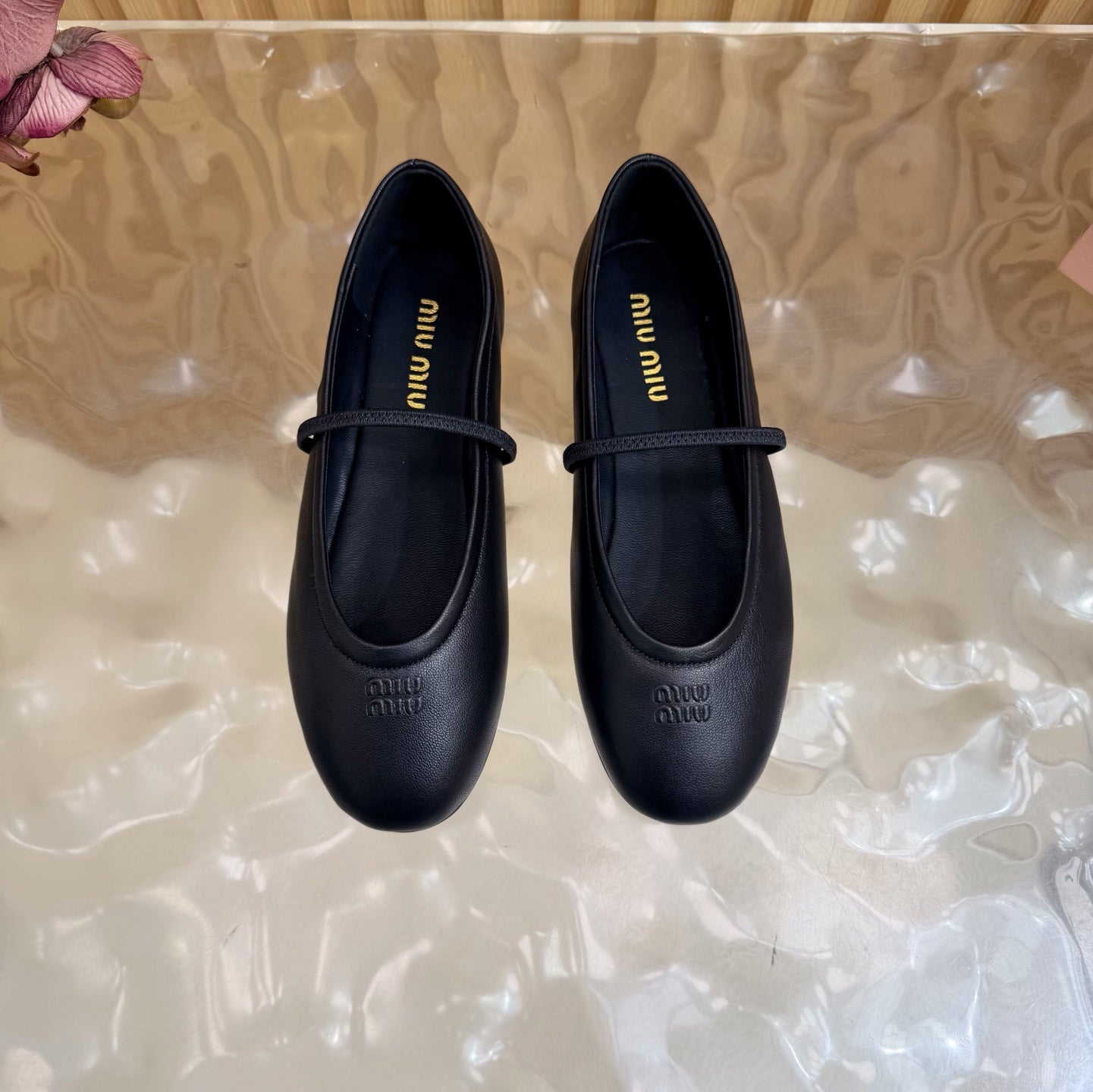 Miu 26s Ballerinas Black Lambskin 933419
