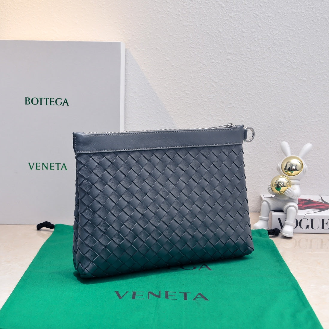 BV Handbag 33cm Blue Cafskin