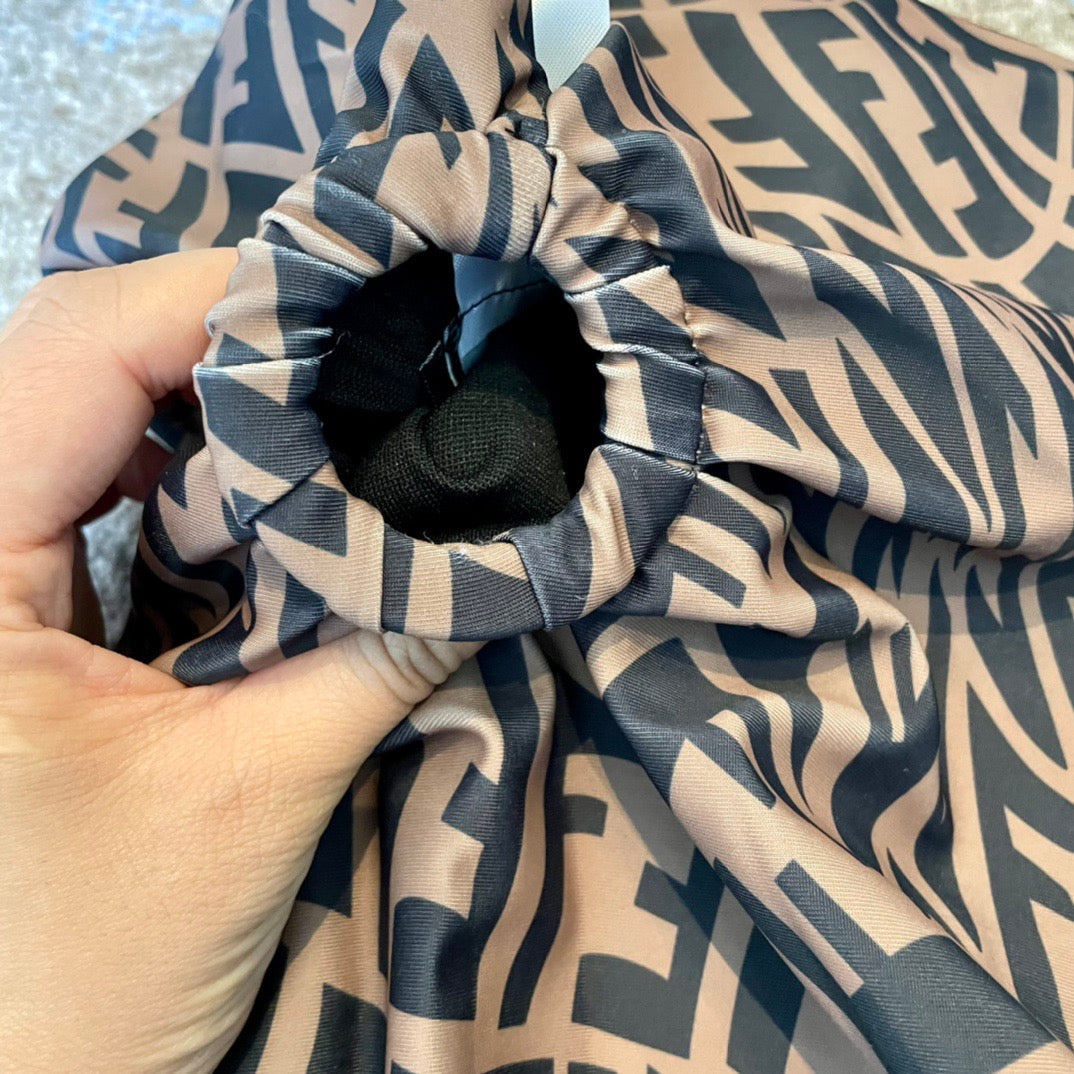 Fendi Reversible Swimsuit Black Brown Cotton 180520