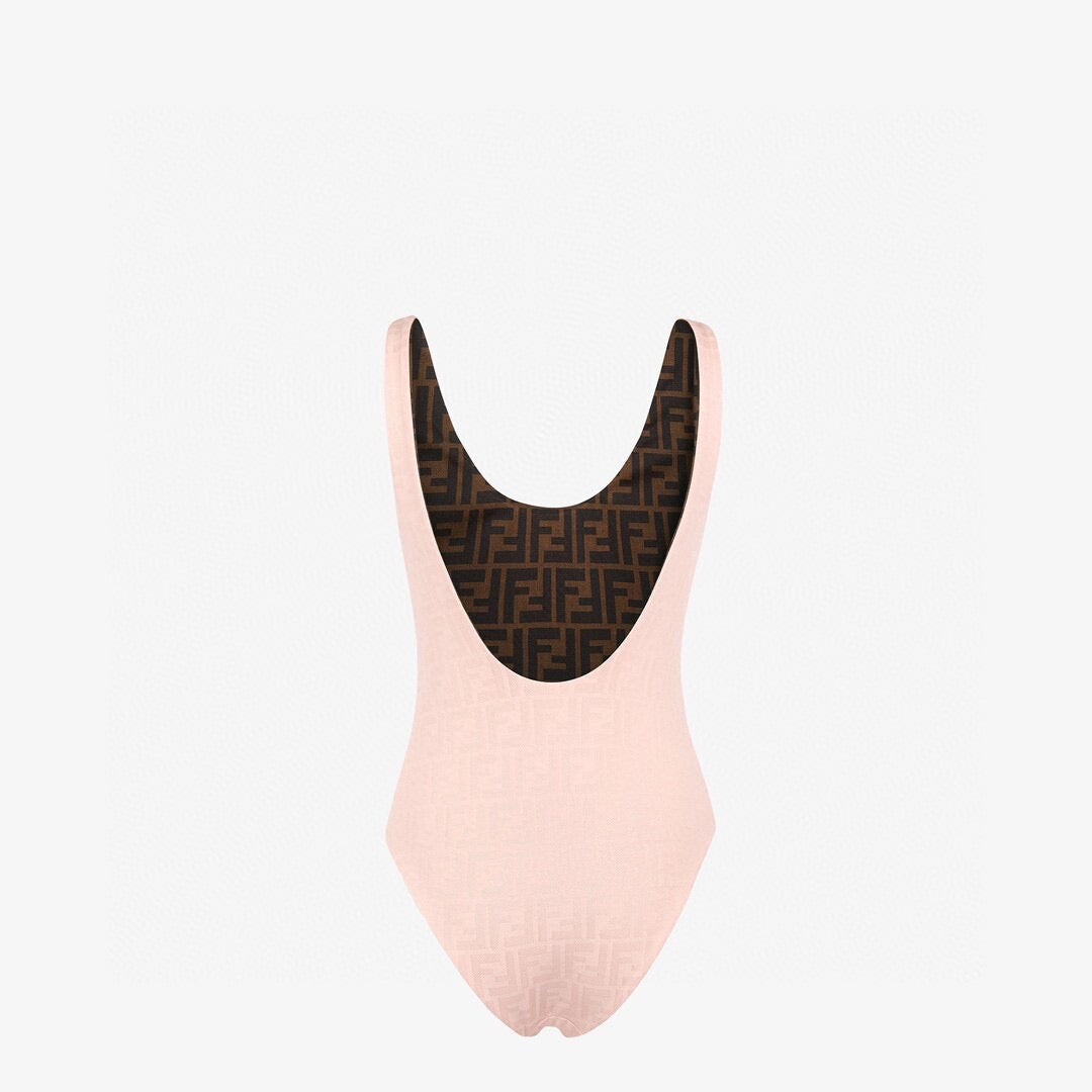 Fendi Reversible One-Piece Swimsuit Pink Cotton 180522