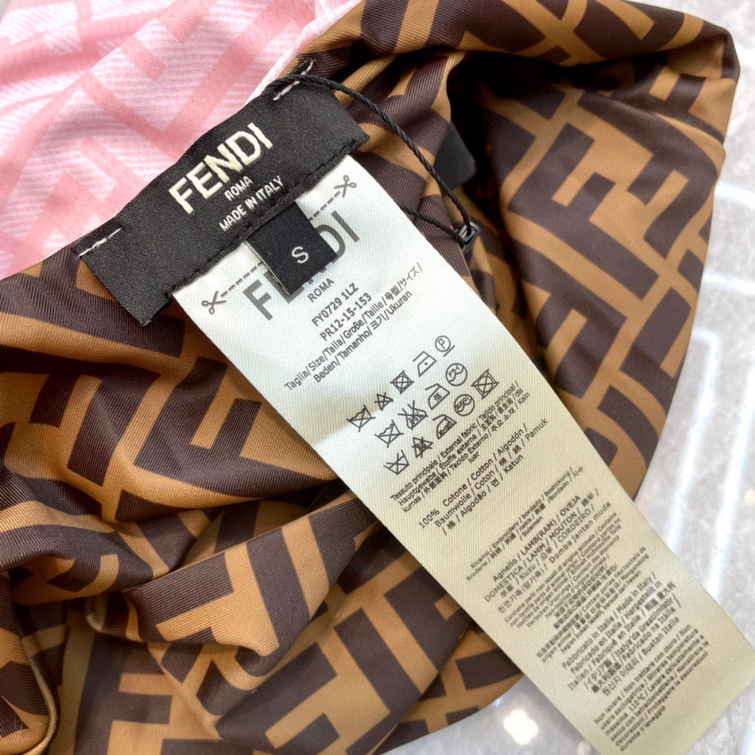 Fendi Reversible One-Piece Swimsuit Pink Cotton 180522