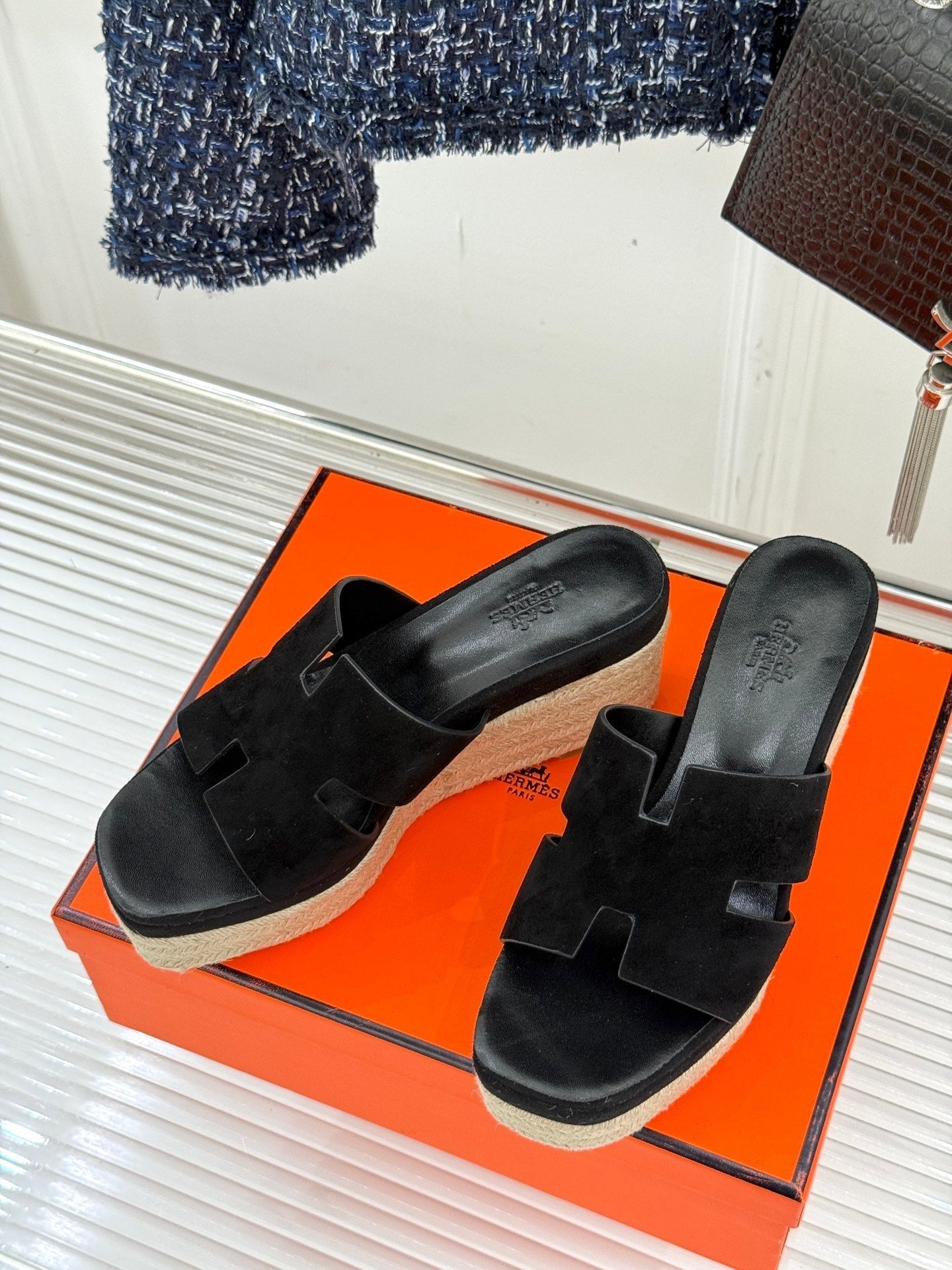 HM Platform Black Lambskin 316414