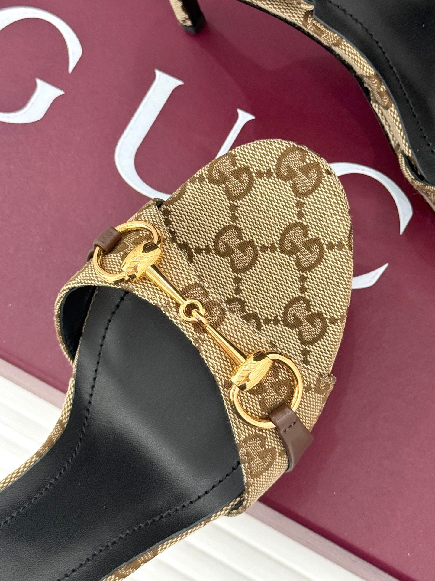 GG 26s Donna Platform Sandal 12cm Beige Canvas 991724