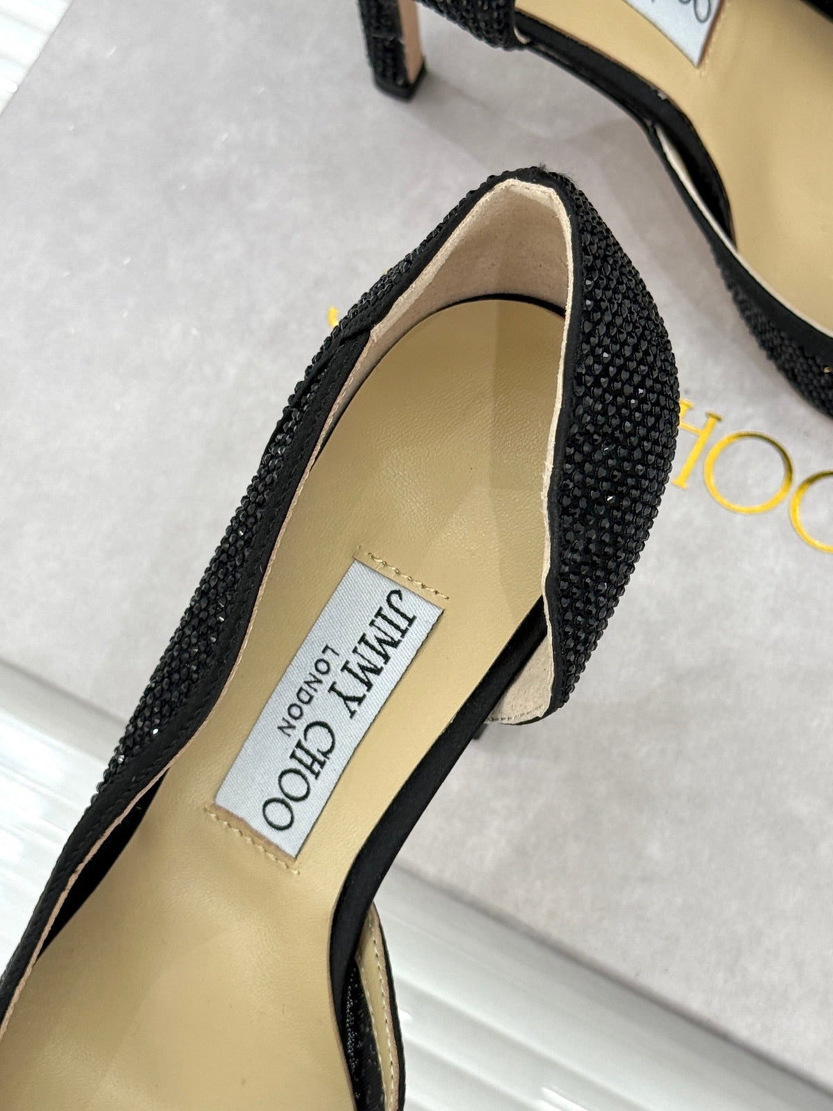 JC 26s Brigitte Pumps 10cm Mesh Tiny Crystals 174510