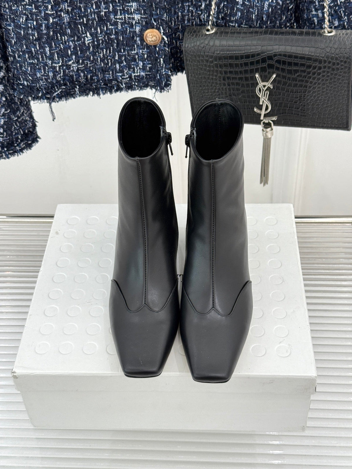 Khaite 26s Nevada Booties 4.5cm Black Leather 175073