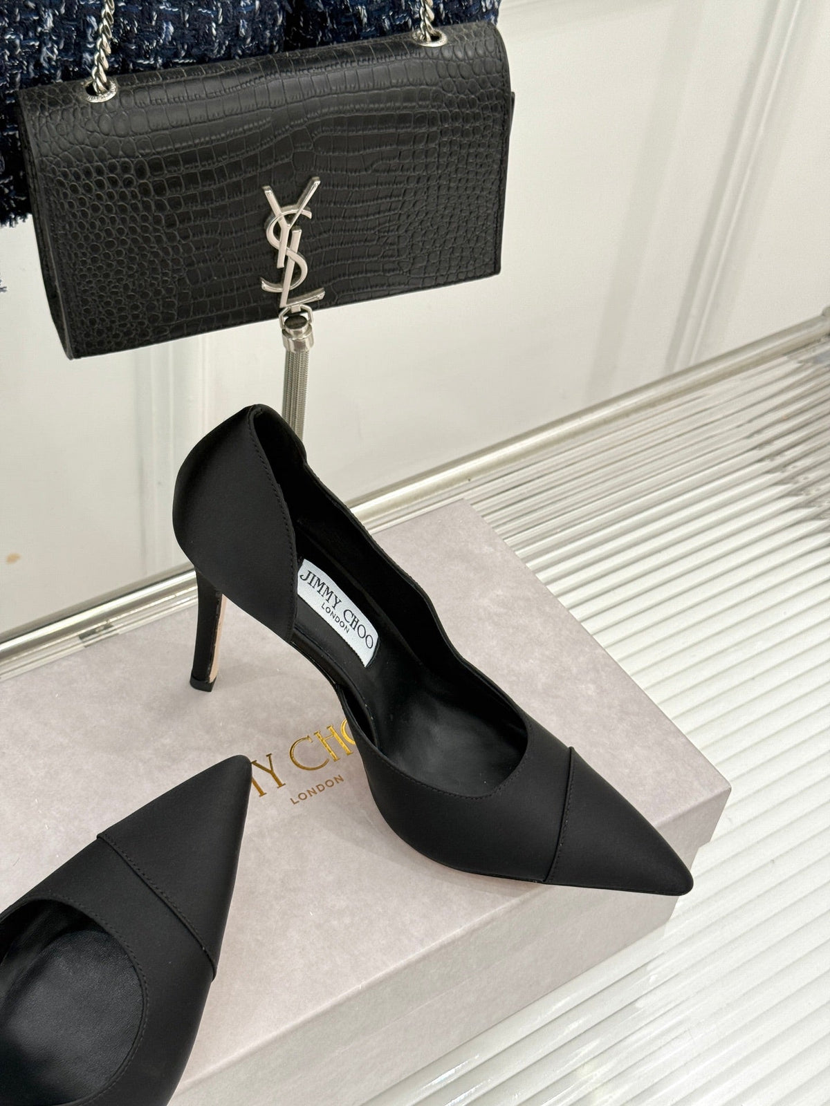 JC 26s Brigitte Pumps 12cm Satin 174555