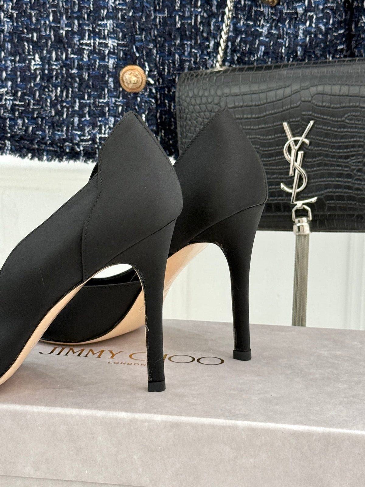 JC 26s Brigitte Pumps 12cm Satin 174555