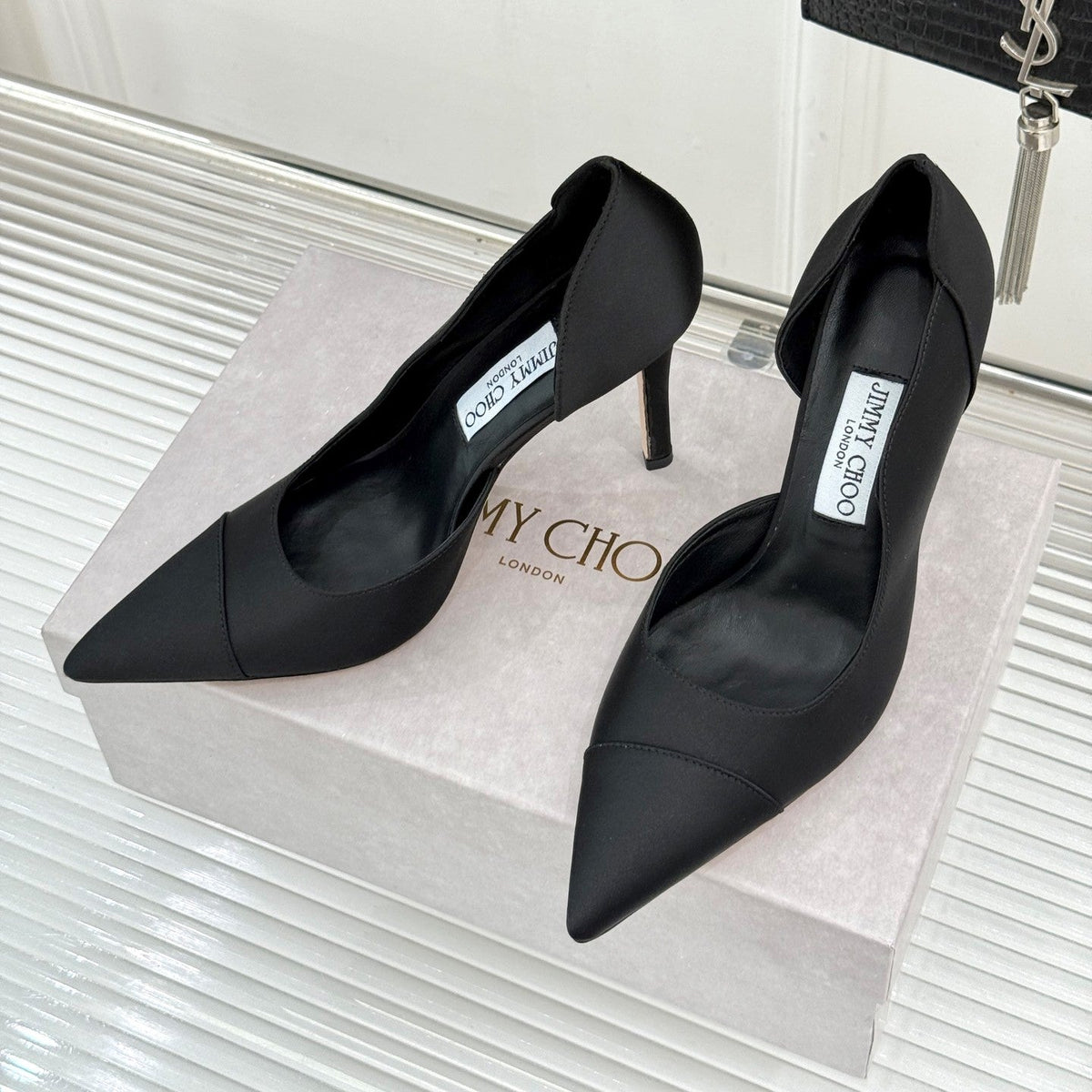 JC 26s Brigitte Pumps 12cm Satin 174555