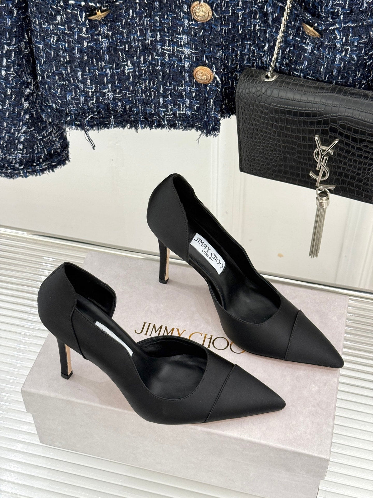 JC 26s Brigitte Pumps 12cm Satin 174555